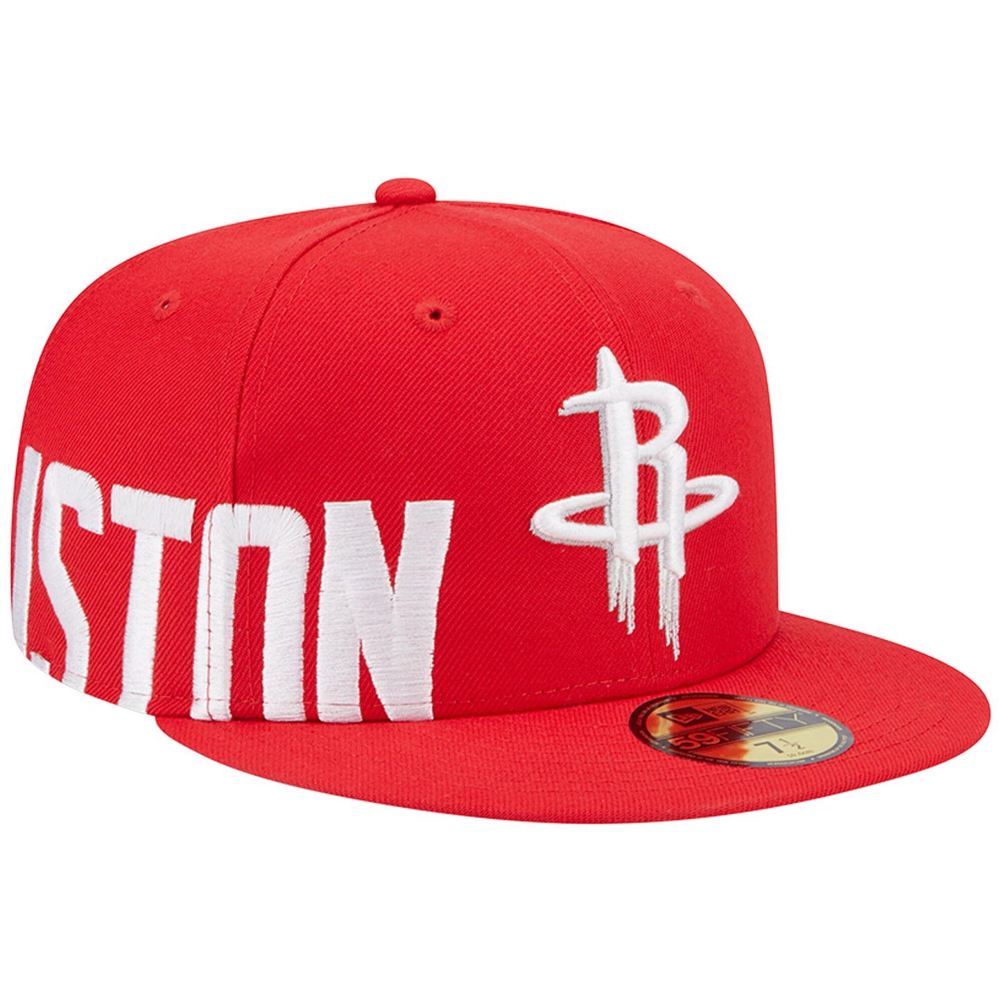 Houston Rockets New Era Side Arch Jumbo 59FIFTY Fitted Hat - Red