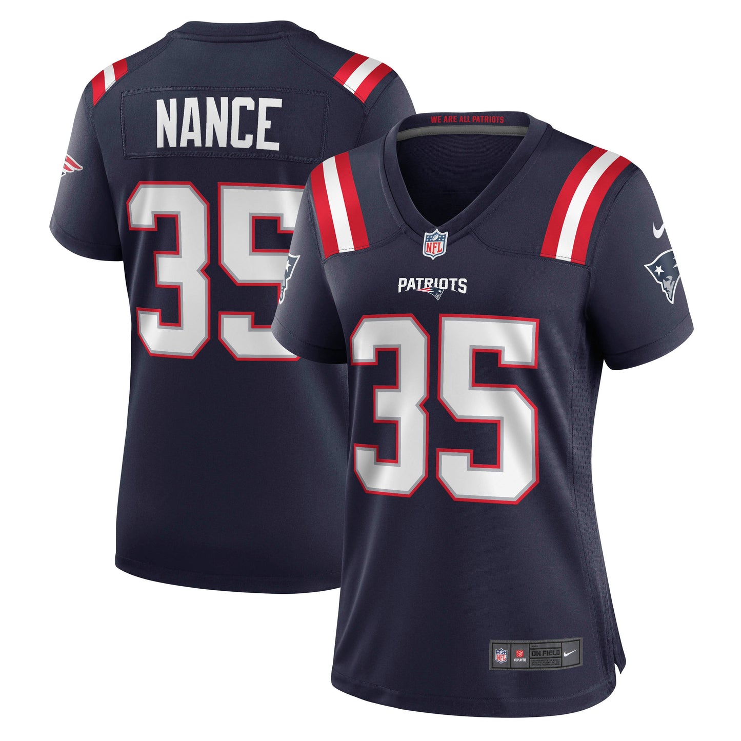 Jim Nance New England Patriots Nike Women's Retired Player Jersey - Navy