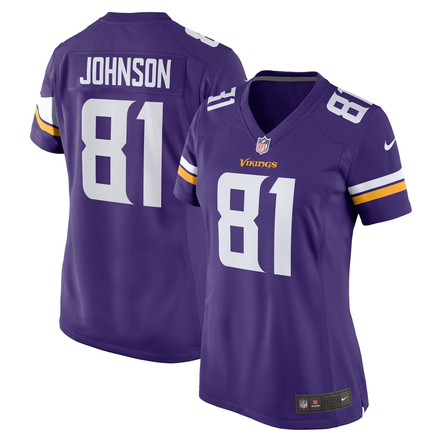 Women's Nike Bisi Johnson Purple Minnesota Vikings Game Jersey