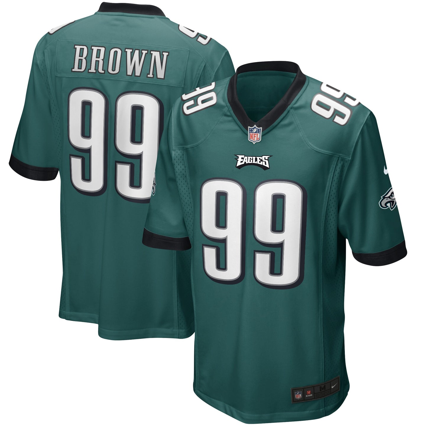 Jerome Brown Philadelphia Eagles Nike Game Retired Player Jersey - Midnight Green