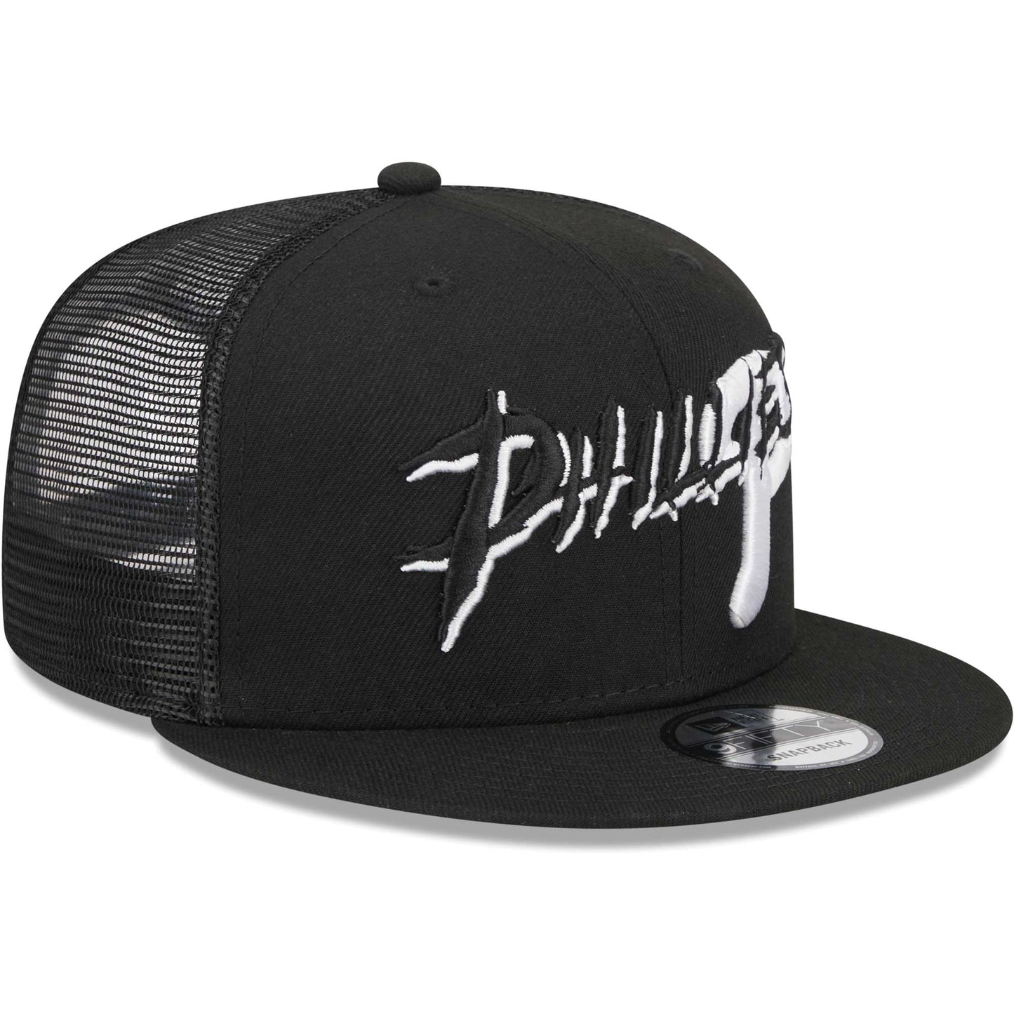 Philadelphia Phillies New Era Street Trucker 9FIFTY Snapback Hat - Black