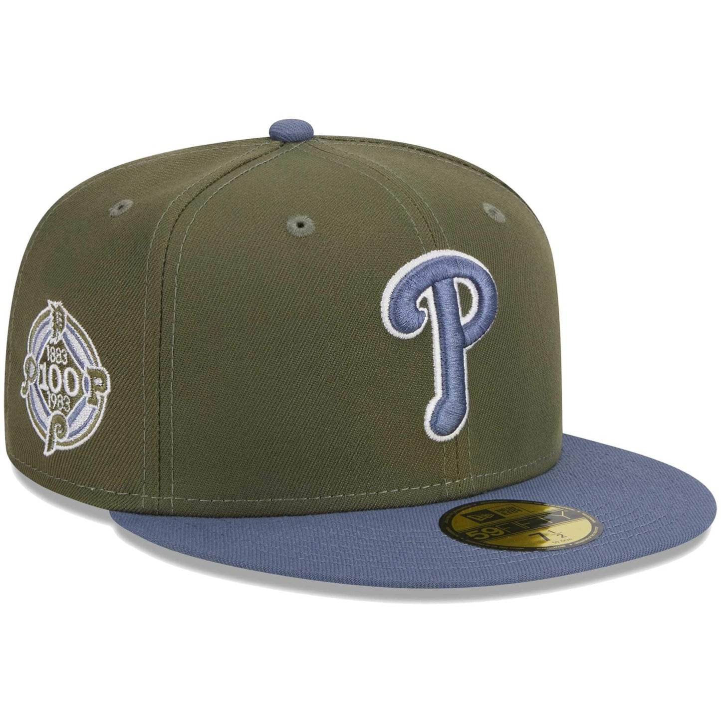 Philadelphia Phillies New Era 59FIFTY Fitted Hat - Olive/Blue