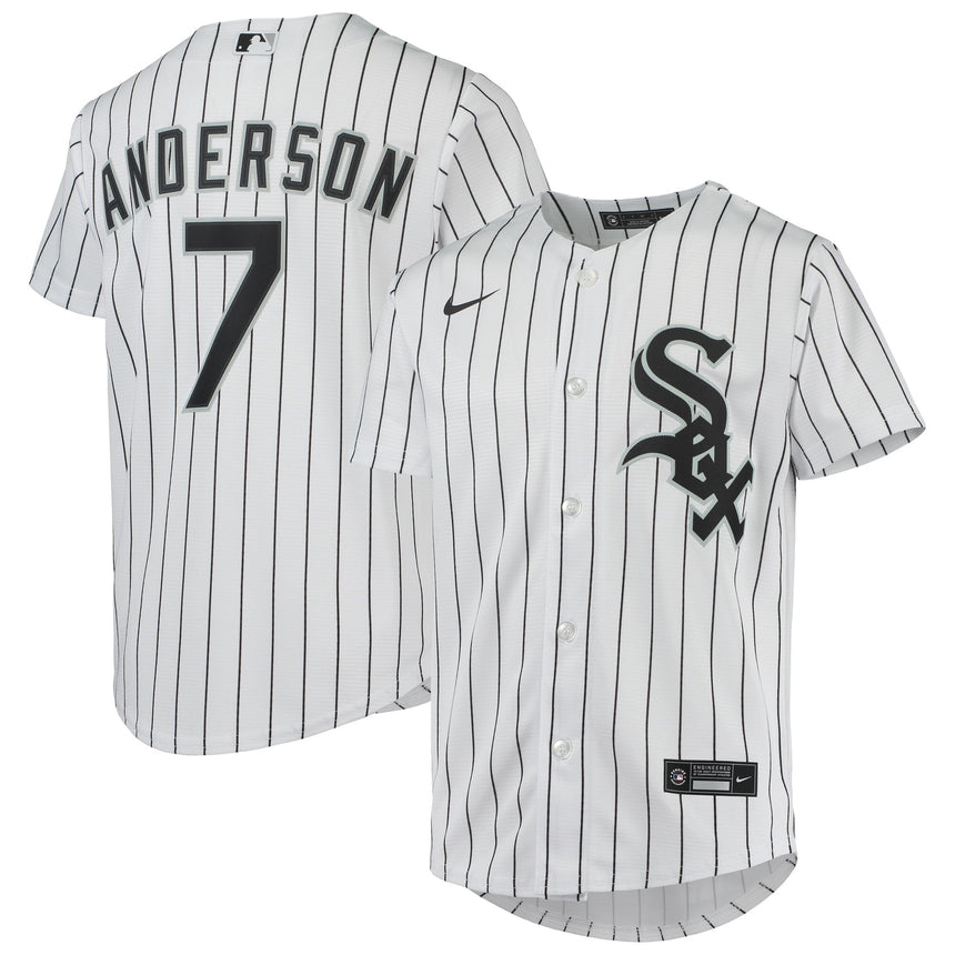 Youth Chicago White Sox Tim Anderson White Home Replica Player Jersey