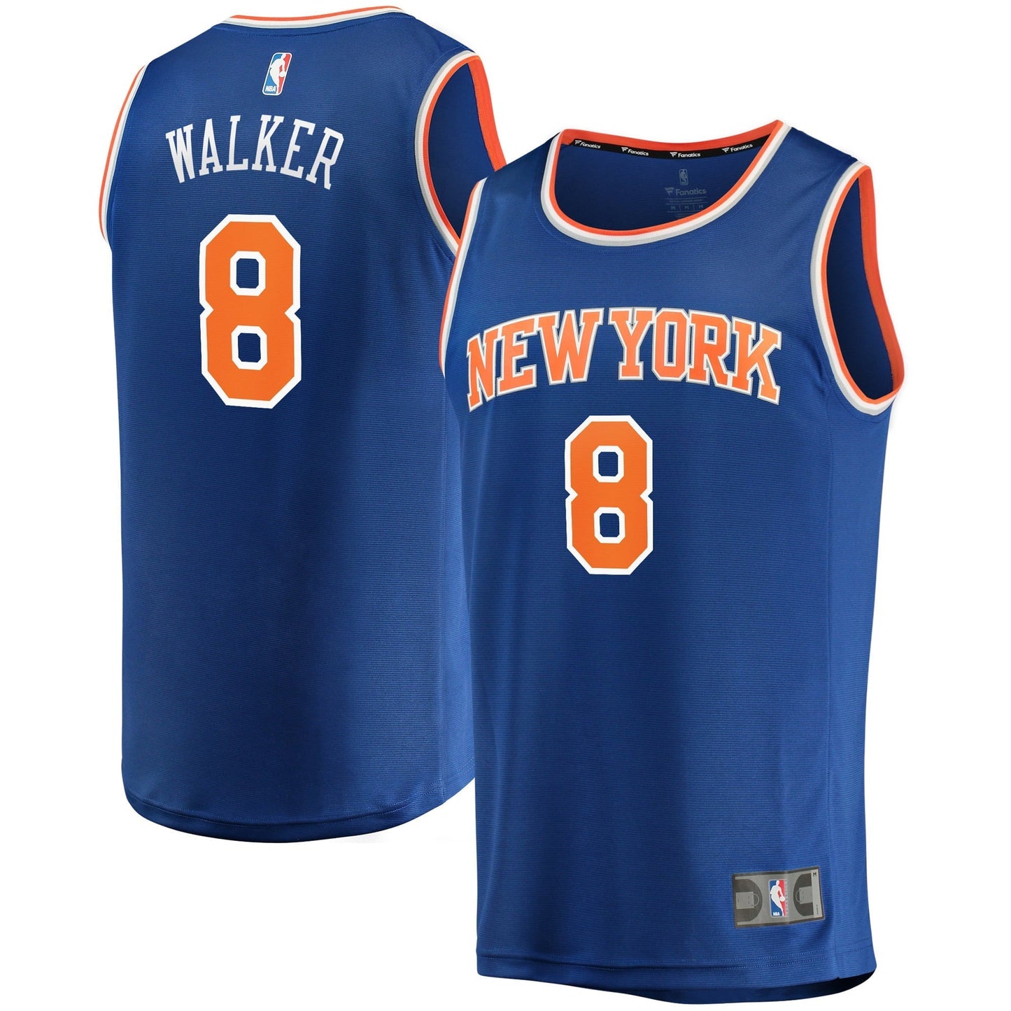 Men's Fanatics Branded Kemba Walker Blue New York Knicks Fast Break Replica Jersey - Icon Edition