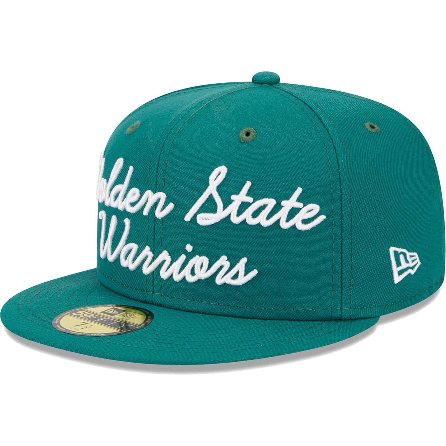 Golden State Warriors New Era Script 59FIFTY Fitted Hat - Augusta Green