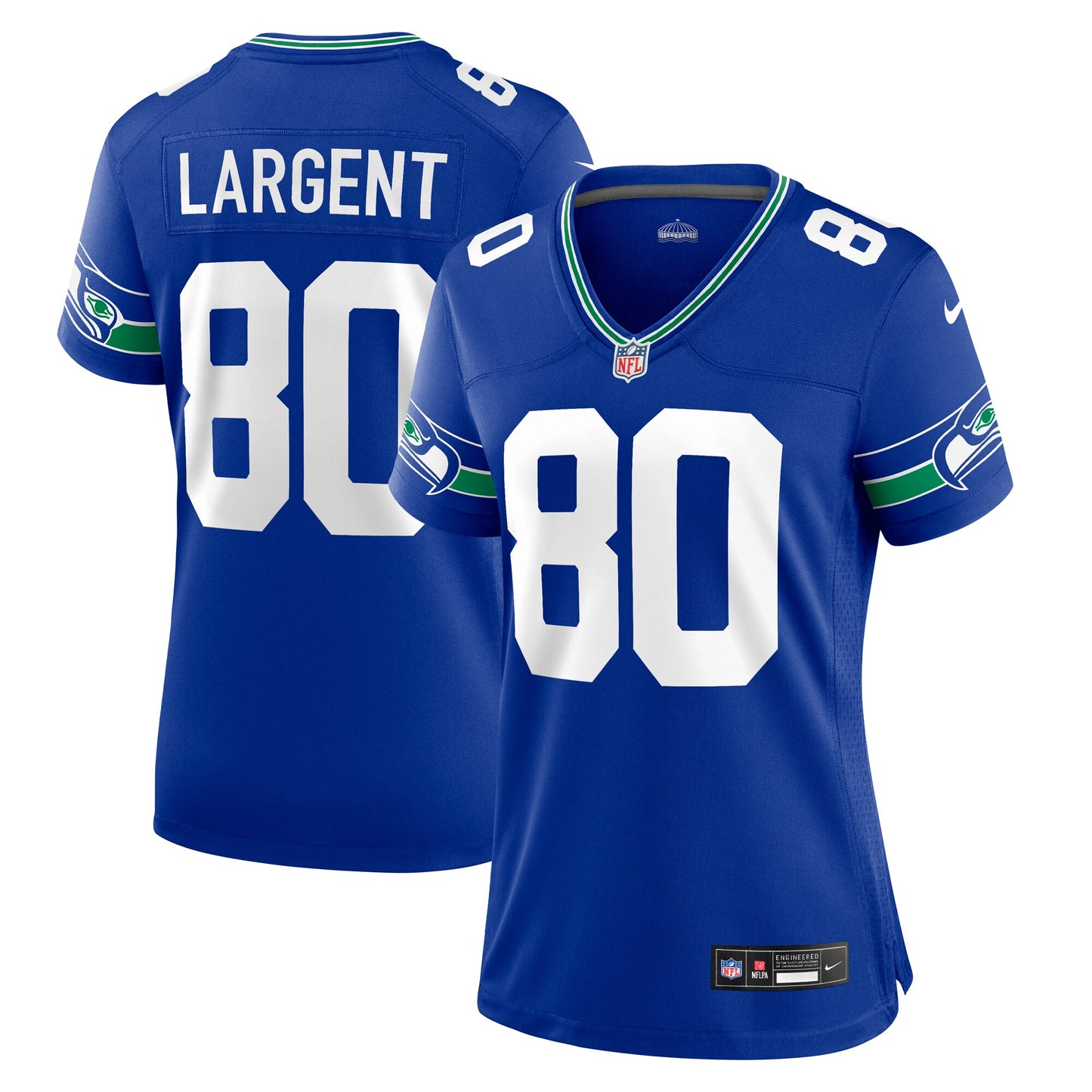 Steve Largent Seattle Seahawks Nike Women's Throwback Retired Player Game Jersey - Royal