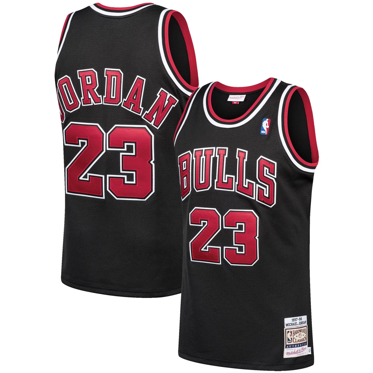 Michael Jordans Chicago Bulls Mitchell & Ness 1997-98 Hardwood Classics Authentic Player Jersey - Black