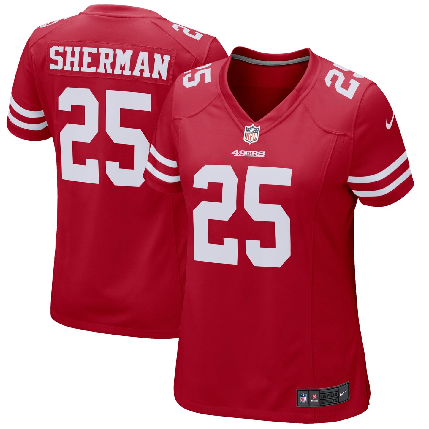 Women's Nike Richard Sherman Scarlet San Francisco 49ers Game Player Jersey