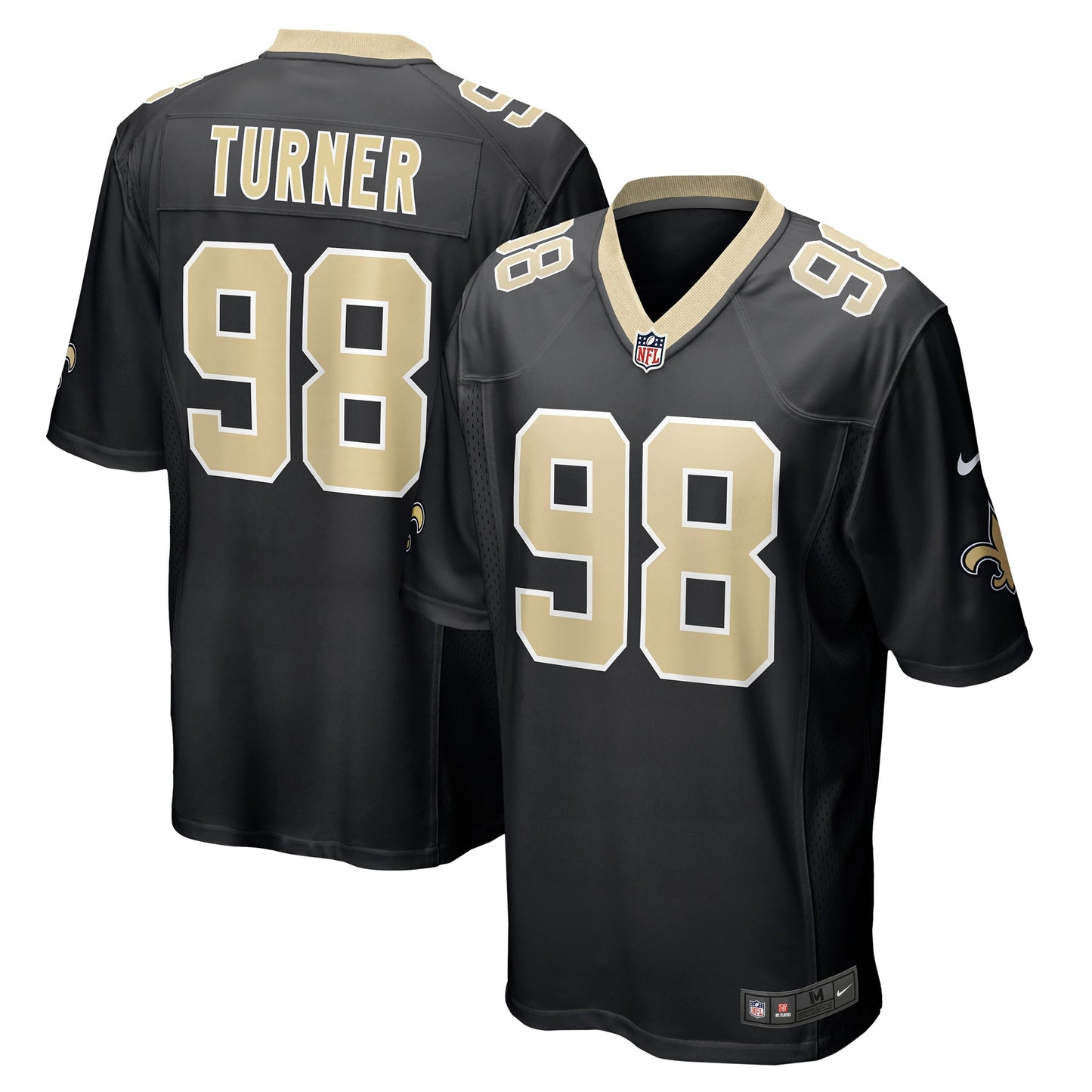 Payton Turner New Orleans Saints Nike Game Jersey - Black