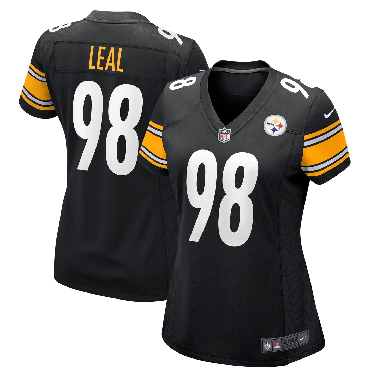 Women's Nike DeMarvin Leal Black Pittsburgh Steelers Game Player Jersey