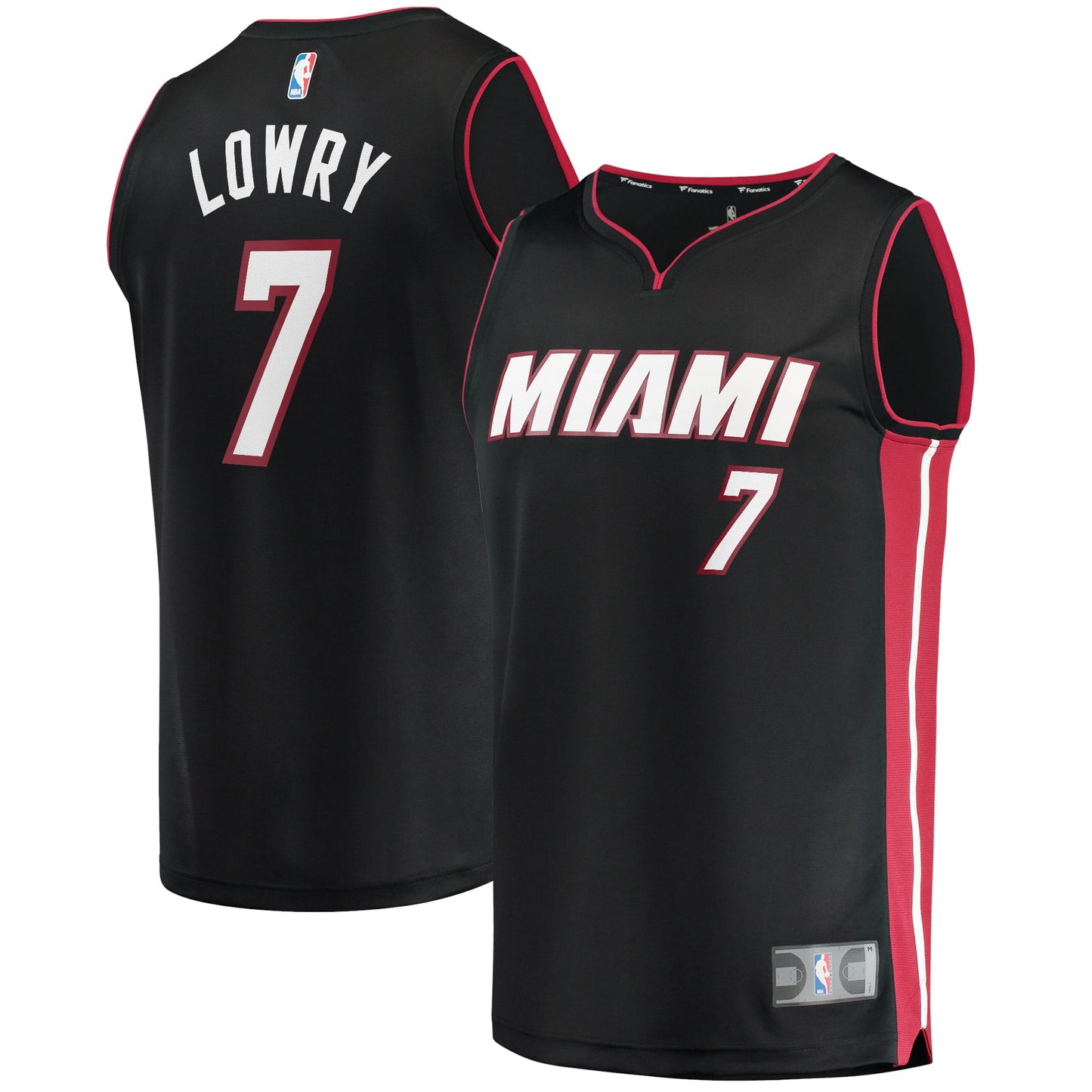Men's Fanatics Branded Kyle Lowry Black Miami Heat Fast Break Replica Jersey - Icon Edition