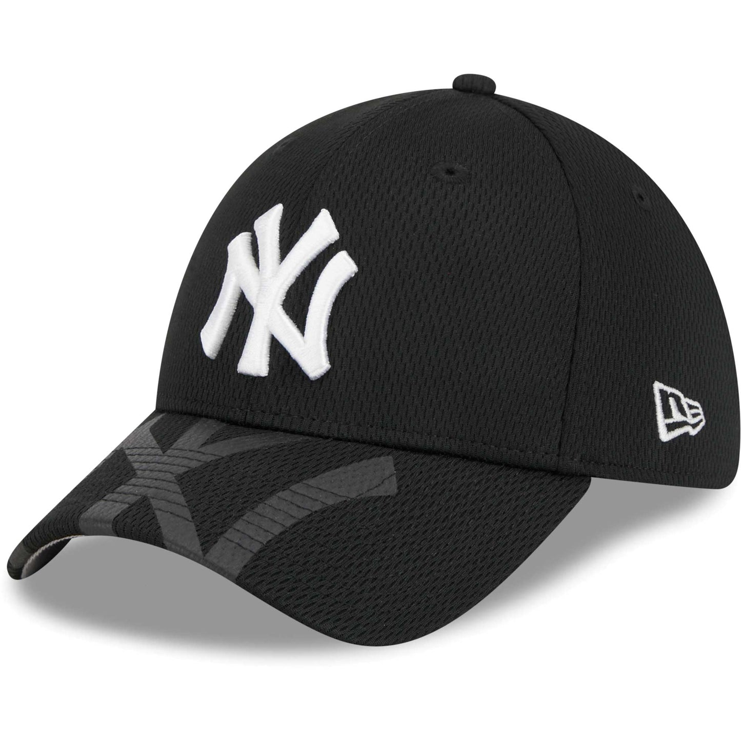New York Yankees New Era Top Visor 39THIRTY Flex Hat - Black