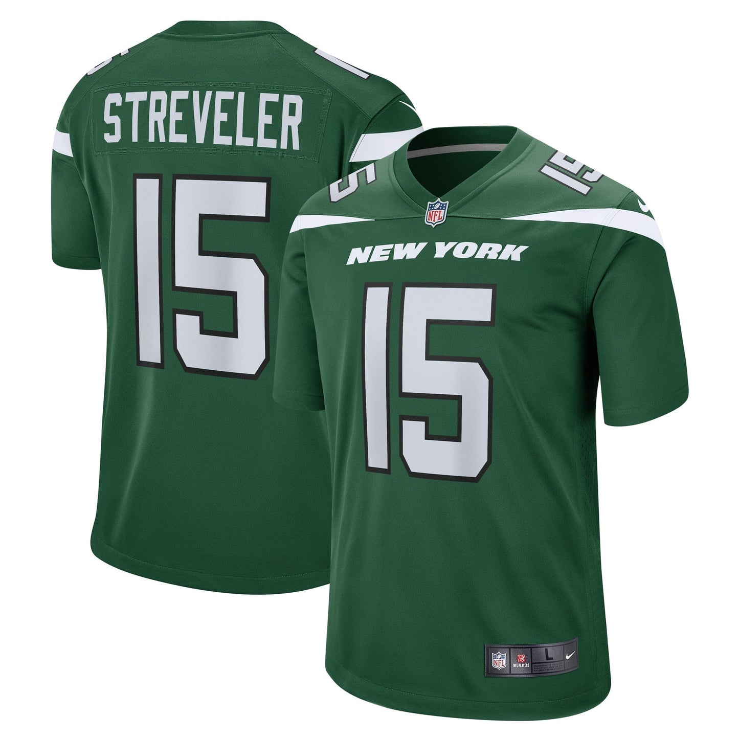 Men's Nike Chris Streveler Gotham Green New York Jets Game Player Jersey