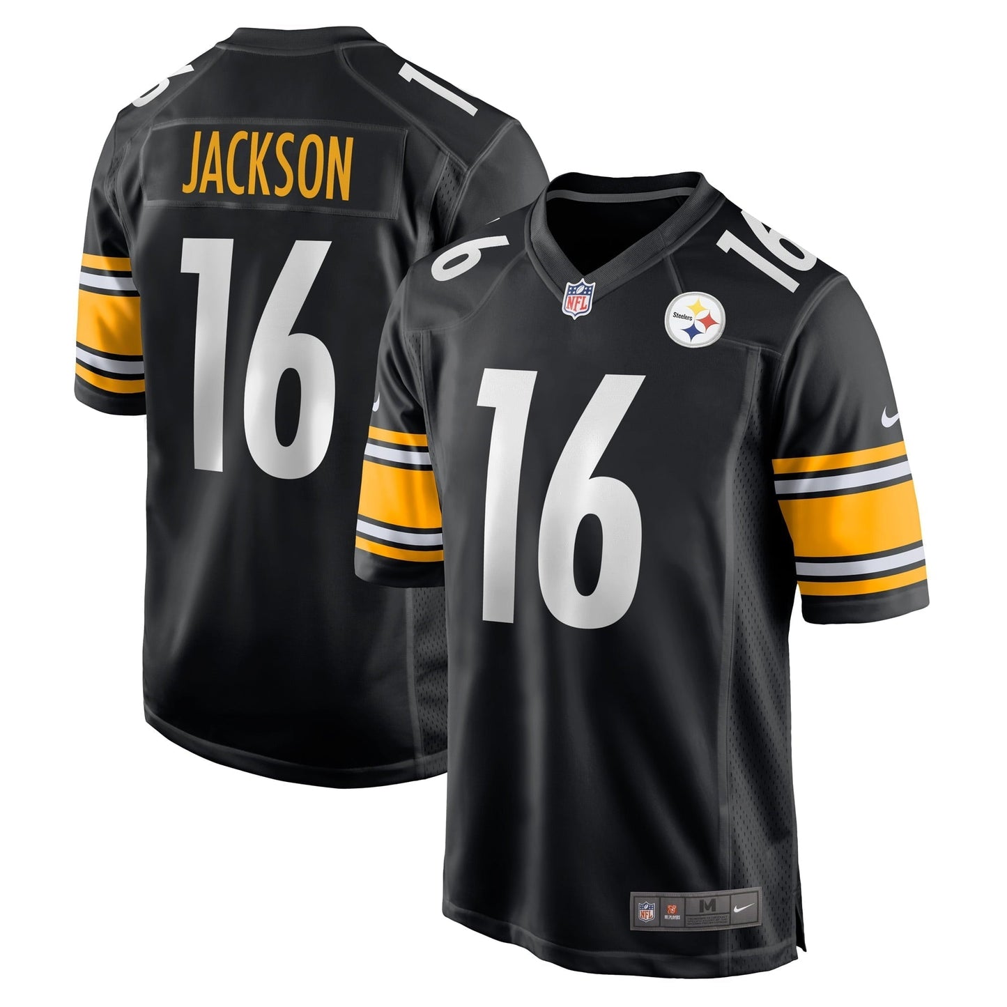 Men's Nike Josh Jackson Black Pittsburgh Steelers Game Player Jersey
