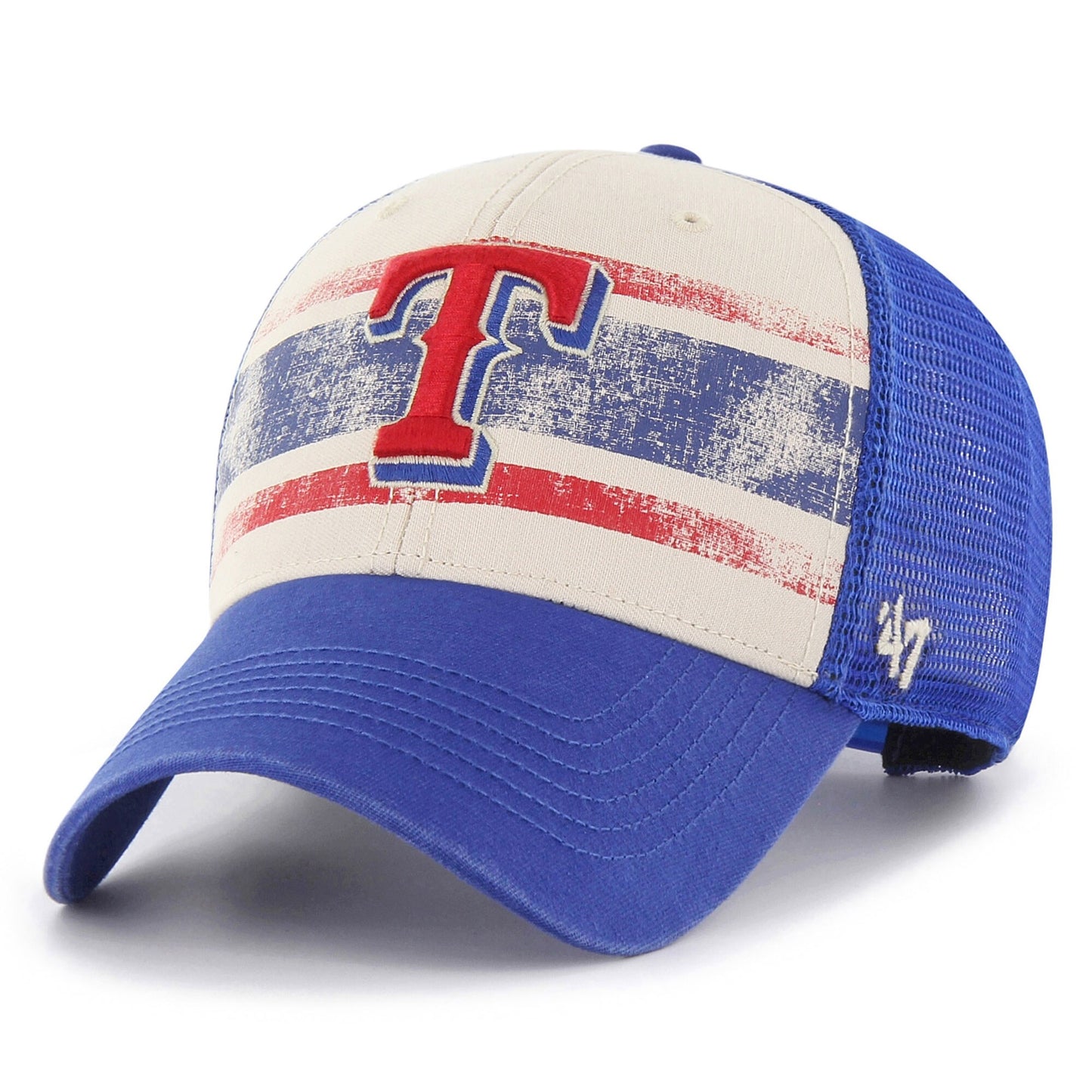 Texas Rangers '47 Breakout MVP Trucker Adjustable Hat - Cream/Royal