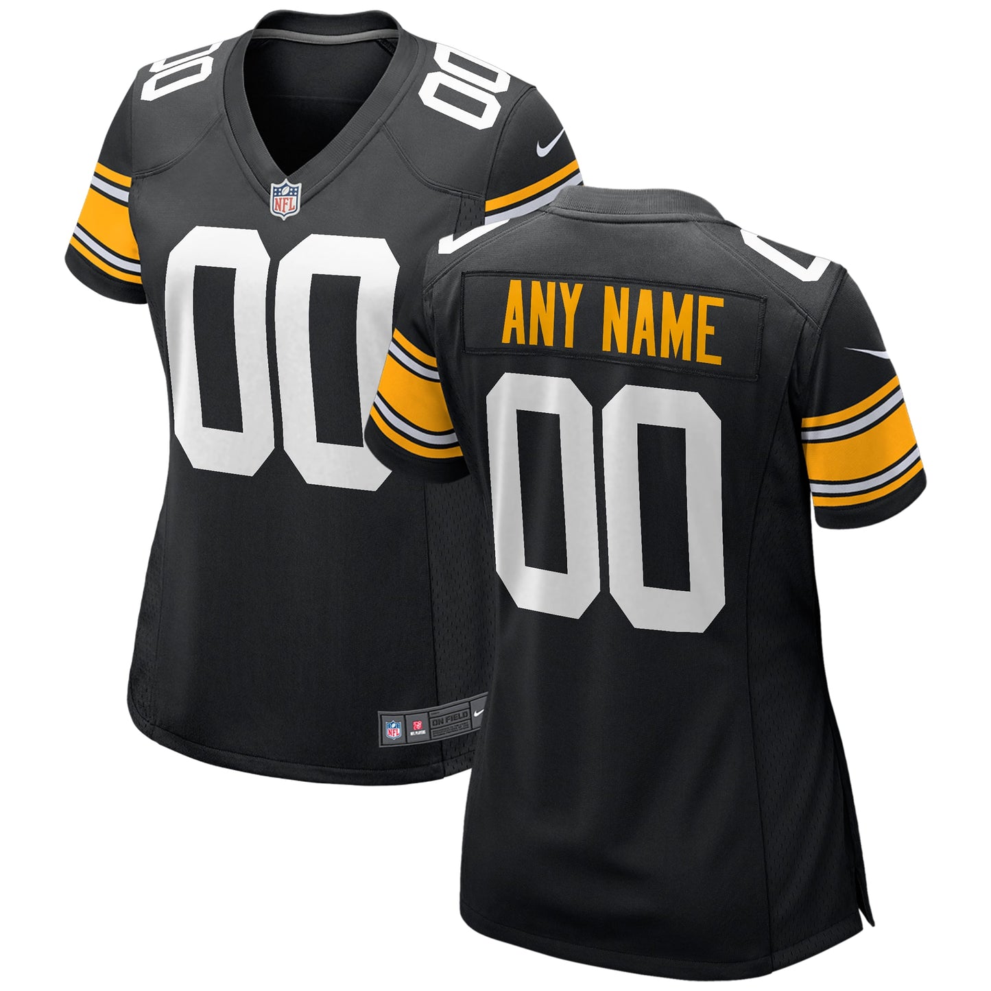 Pittsburgh Steelers Nike Women's Alternate Custom Game Jersey - Black