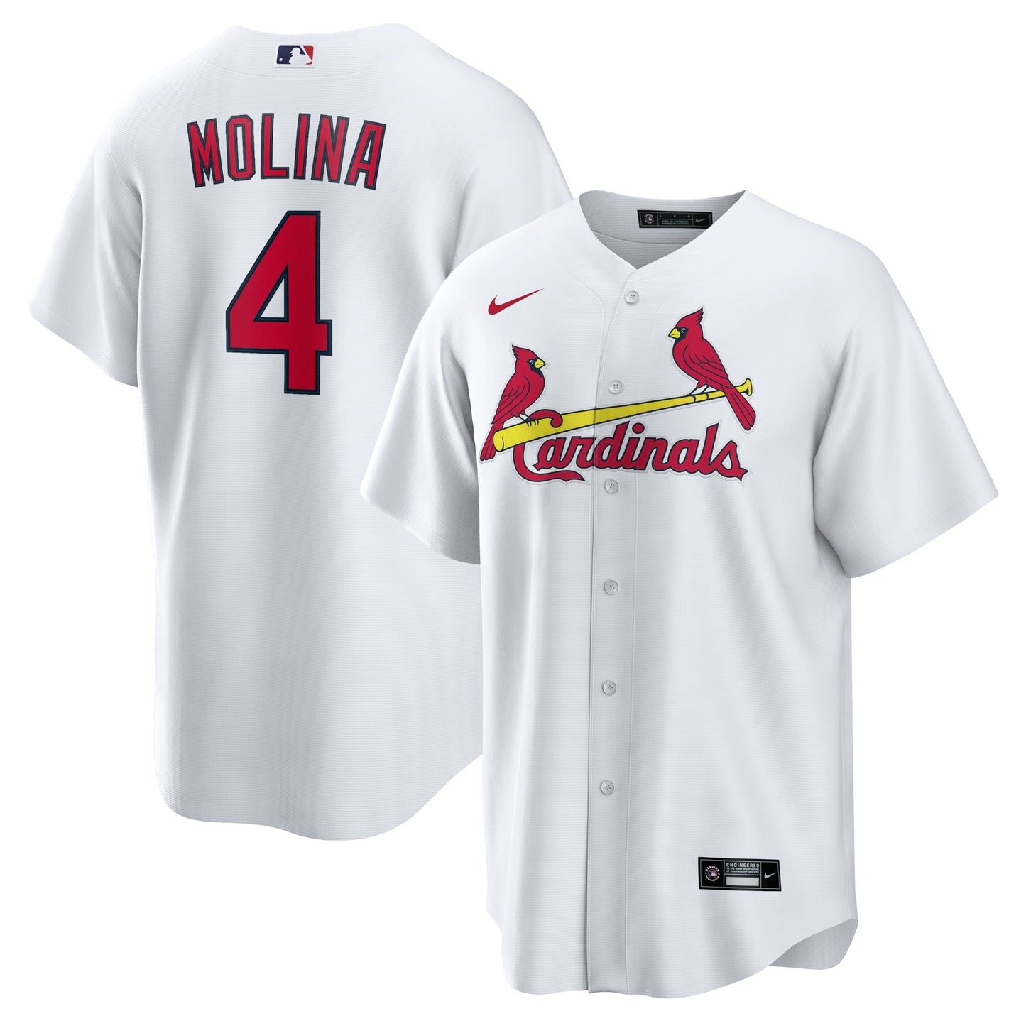 Men's Nike Yadier Molina White St. Louis Cardinals Home Replica Player Name Jersey