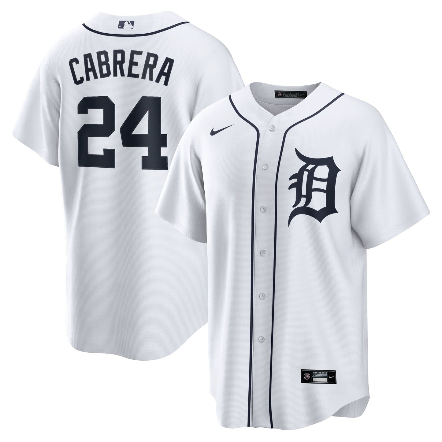 Men's Nike Miguel Cabrera White Detroit Tigers Home Replica Player Name Jersey