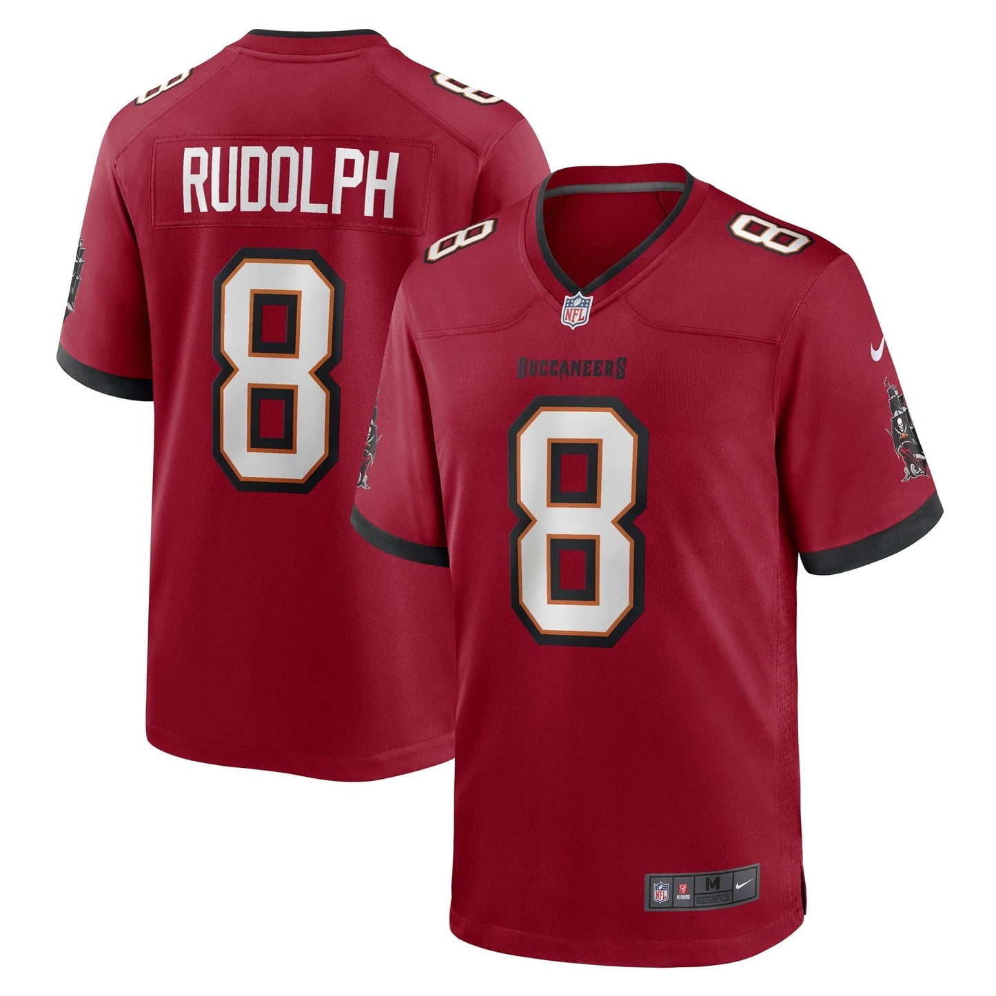 Men's Nike Kyle Rudolph Red Tampa Bay Buccaneers Game Player Jersey