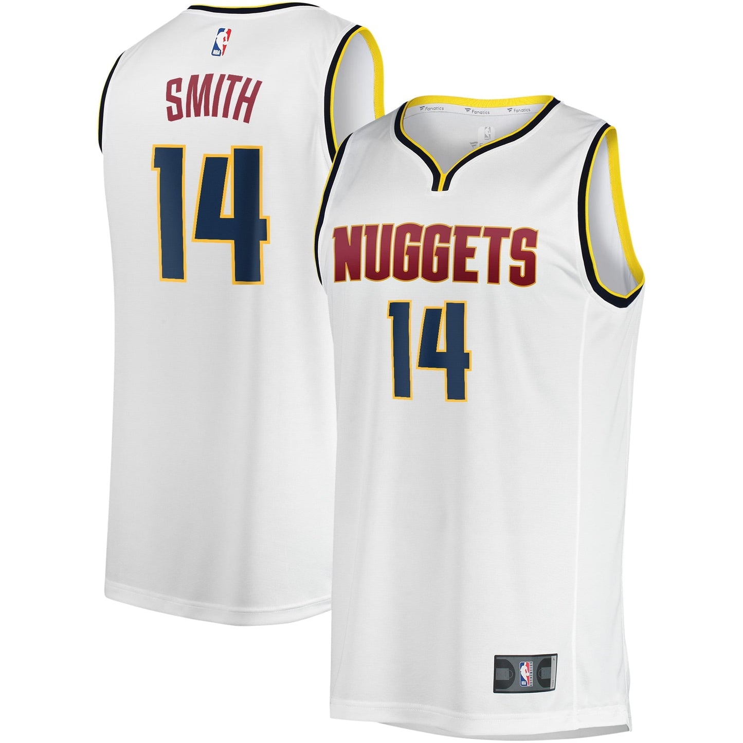 Youth Fanatics Branded Ish Smith White Denver Nuggets Fast Break Player Jersey - Association Edition