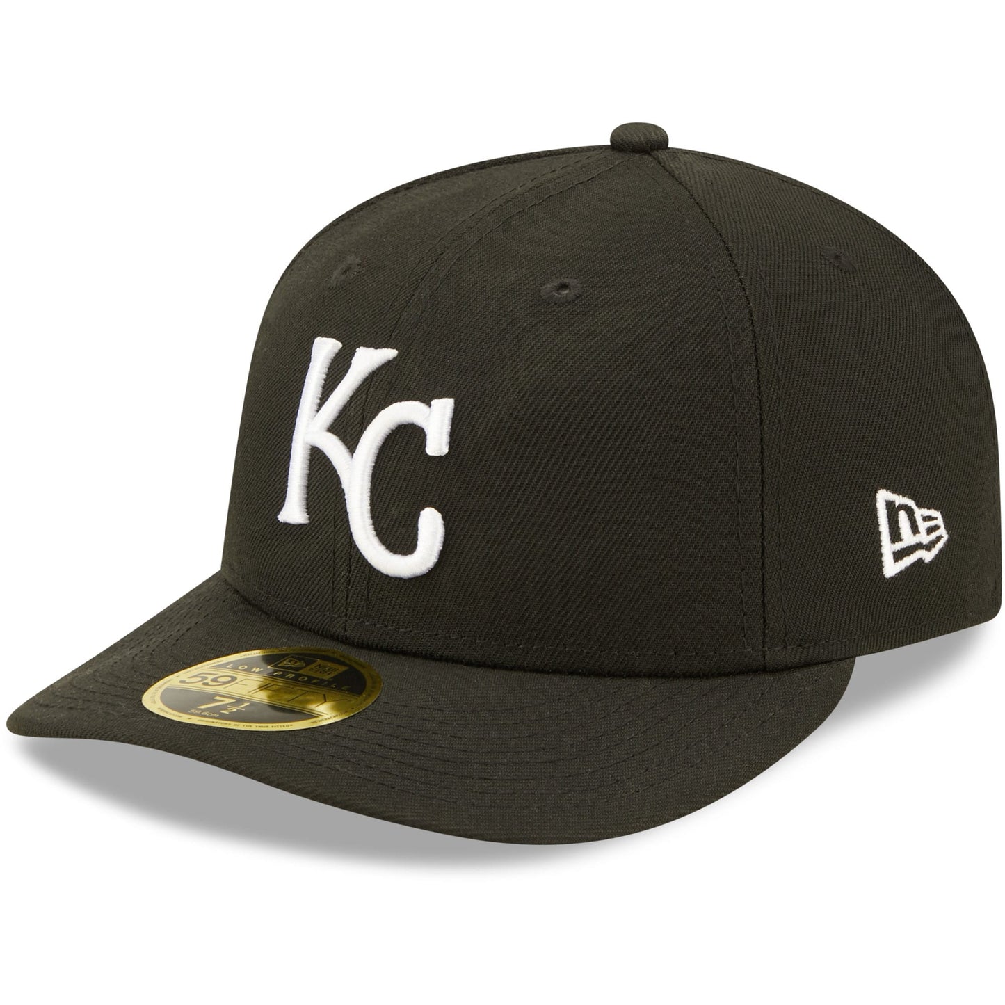 Kansas City Royals New Era Black & White Low Profile 59FIFTY Fitted Hat