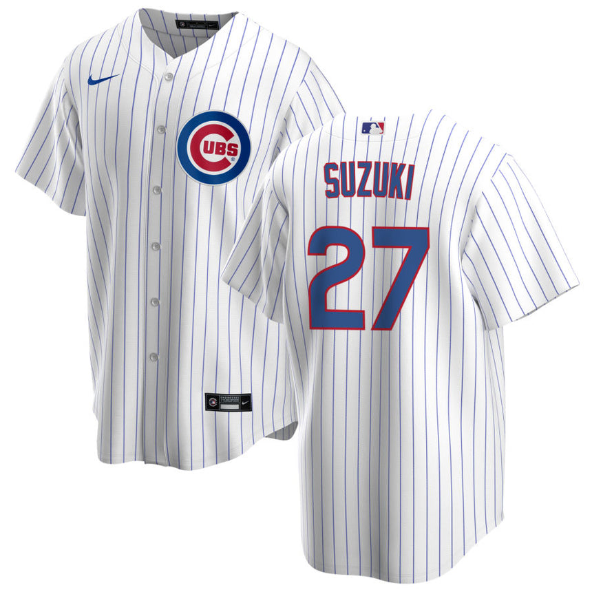 Men's Seiya Suzuki Chicago Cubs White Home Replica Jersey