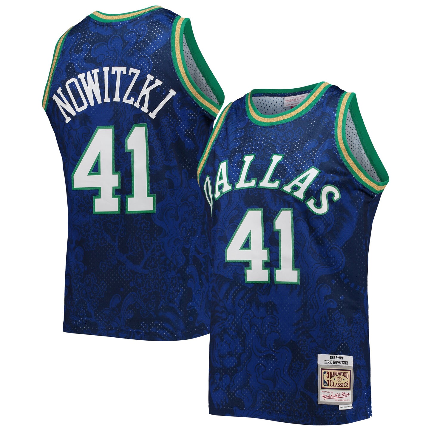 Dirk Nowitzki Dallas Mavericks Mitchell & Ness Hardwood Classics 1998/99 Lunar New Year Swingman Jersey - Blue