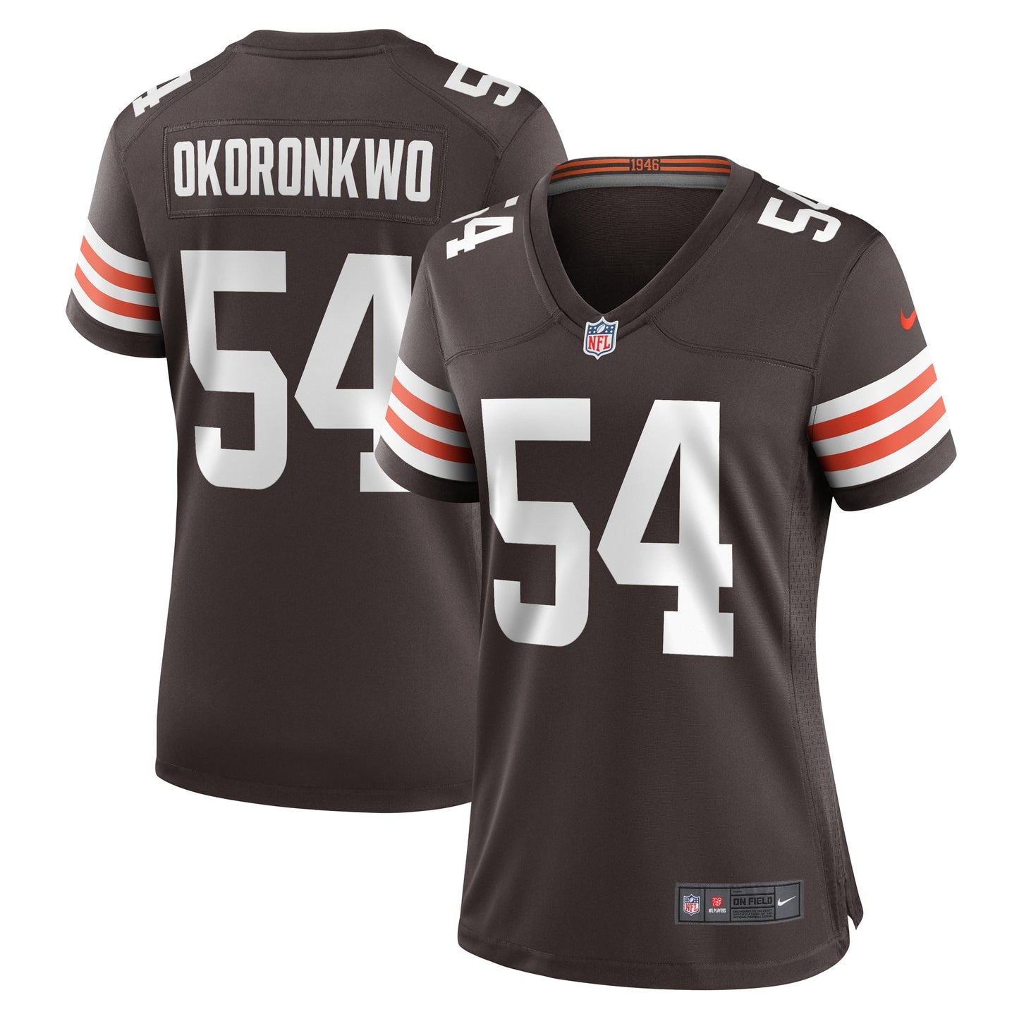 Ogbonnia Okoronkwo Cleveland Browns Nike Women's Game Player Jersey - Brown
