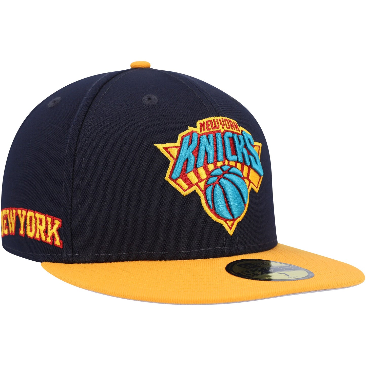 New York Knicks New Era Midnight 59FIFTY Fitted Hat - Navy/Gold