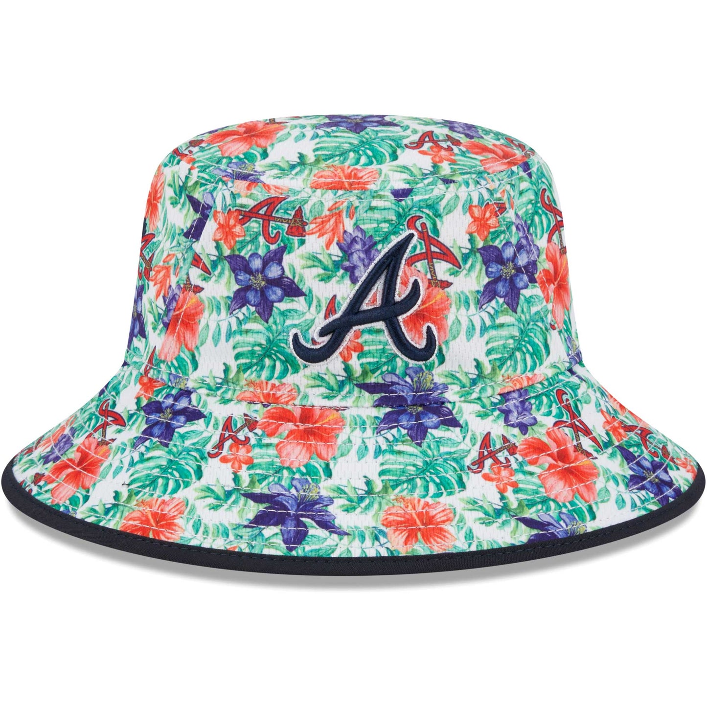 Atlanta Braves New Era Tropic Floral Bucket Hat
