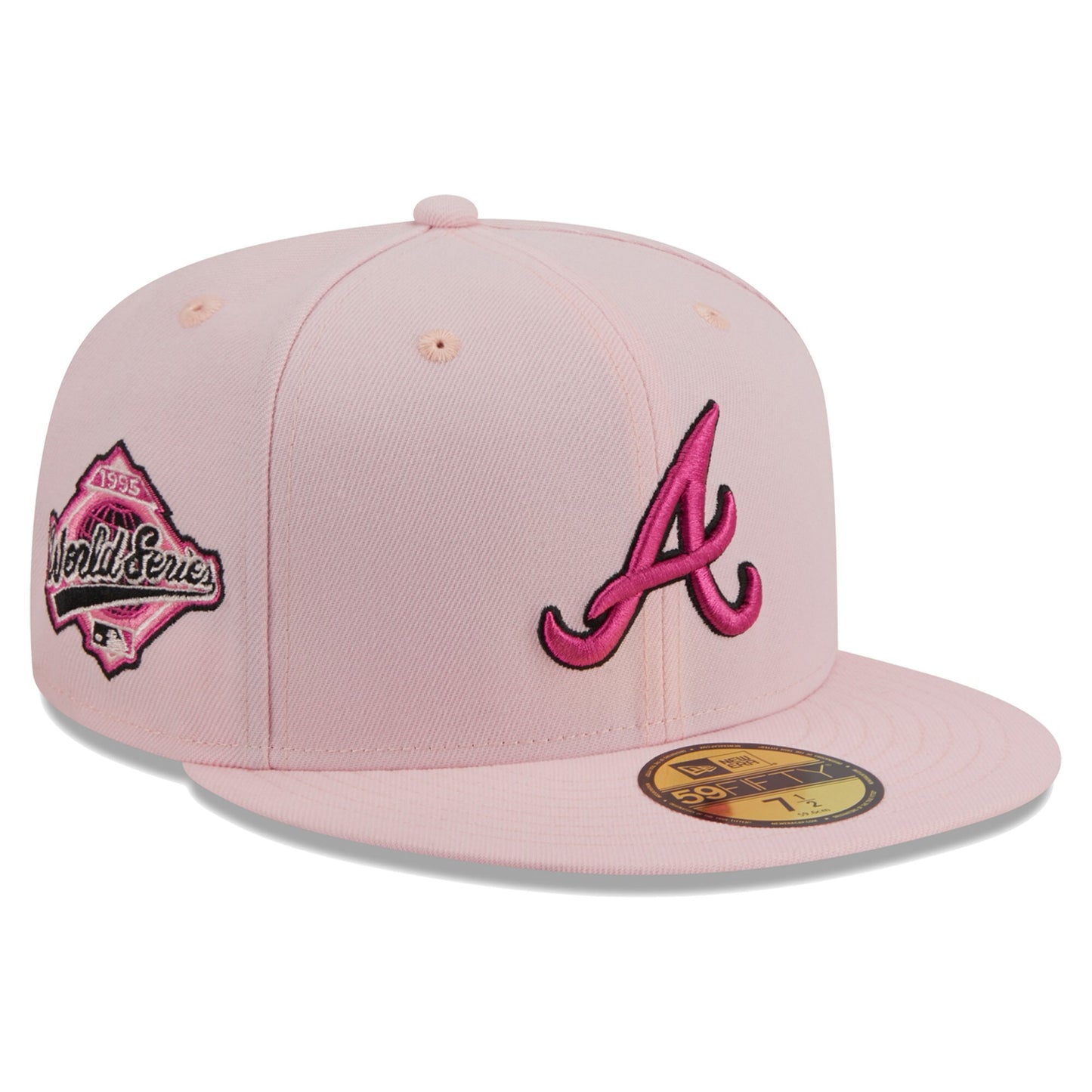 Atlanta Braves New Era 1995 MLB World Series 59FIFTY Fitted Hat - Pink