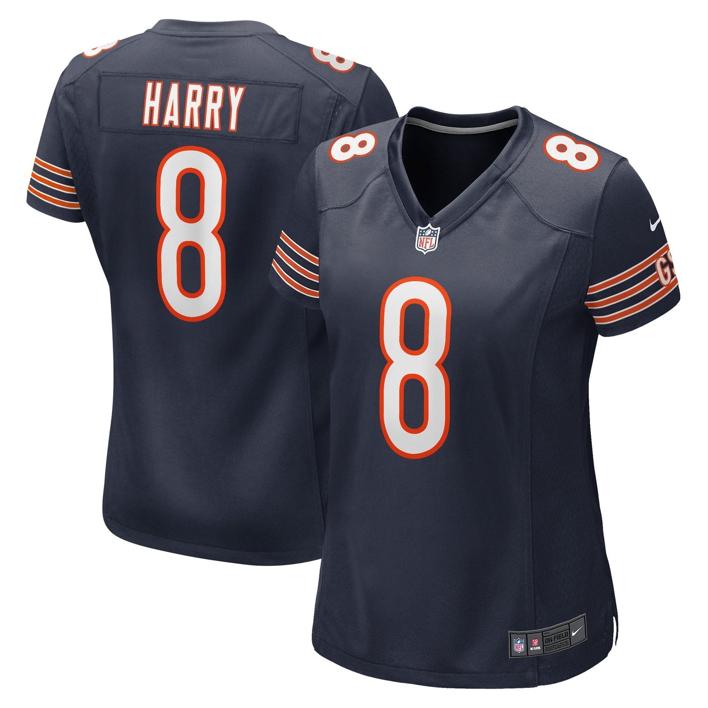 Women's Nike N'Keal Harry Navy Chicago Bears Game Player Jersey