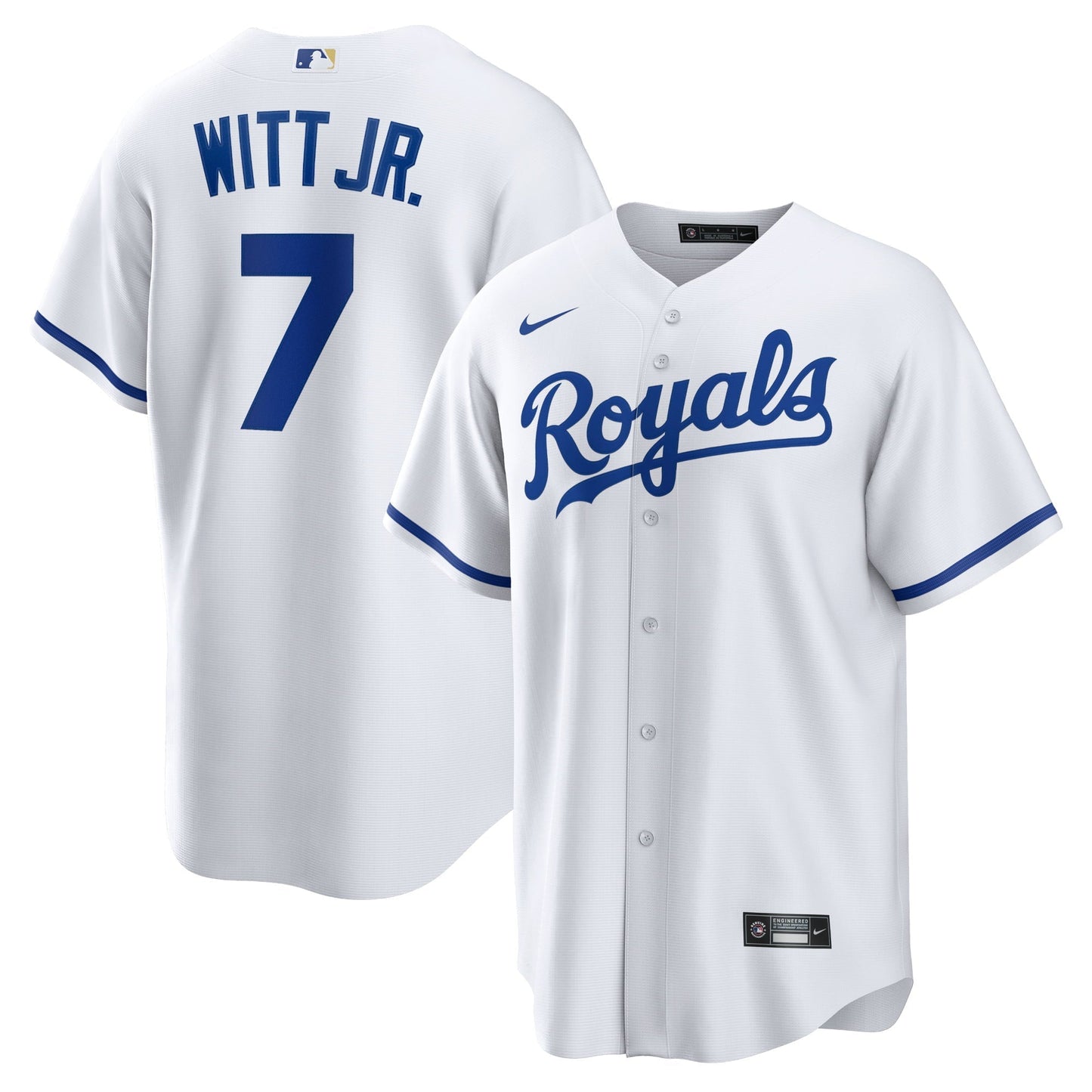 Men's Nike Bobby Witt Jr. White Kansas City Royals Home Replica Player Jersey
