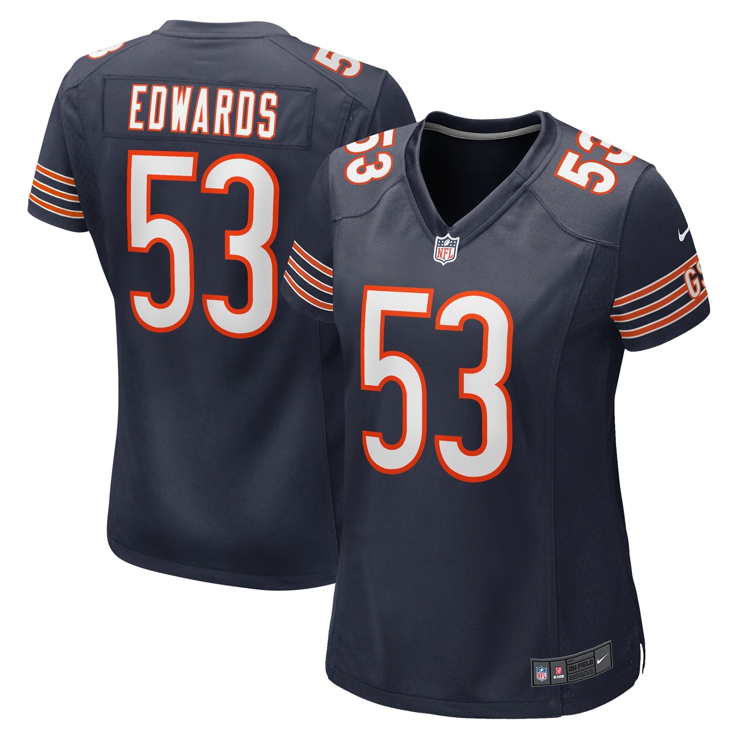 TJ Edwards Chicago Bears Nike Women's Game Player Jersey - Navy