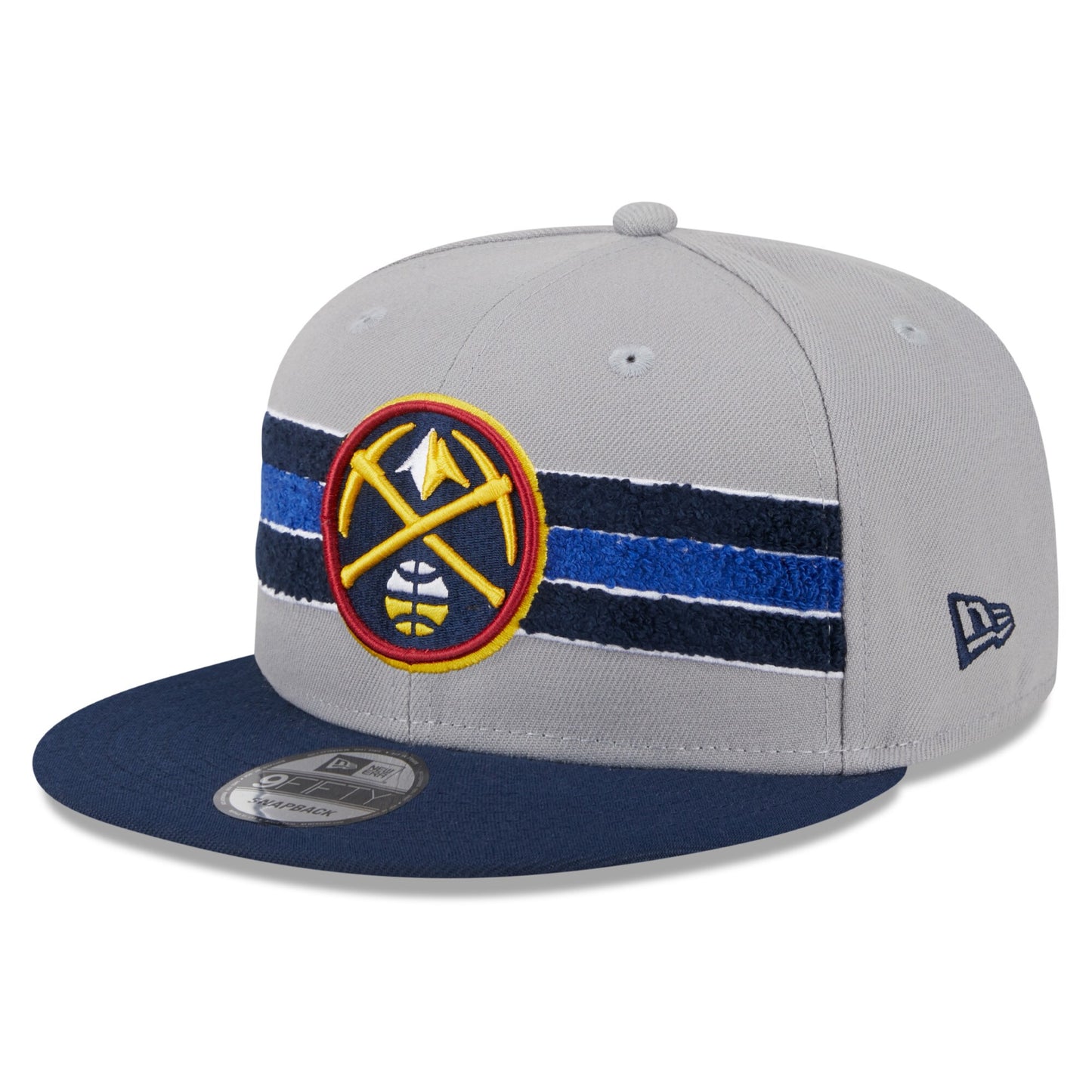 Denver Nuggets New Era Chenille Band 9FIFTY Snapback Hat - Gray