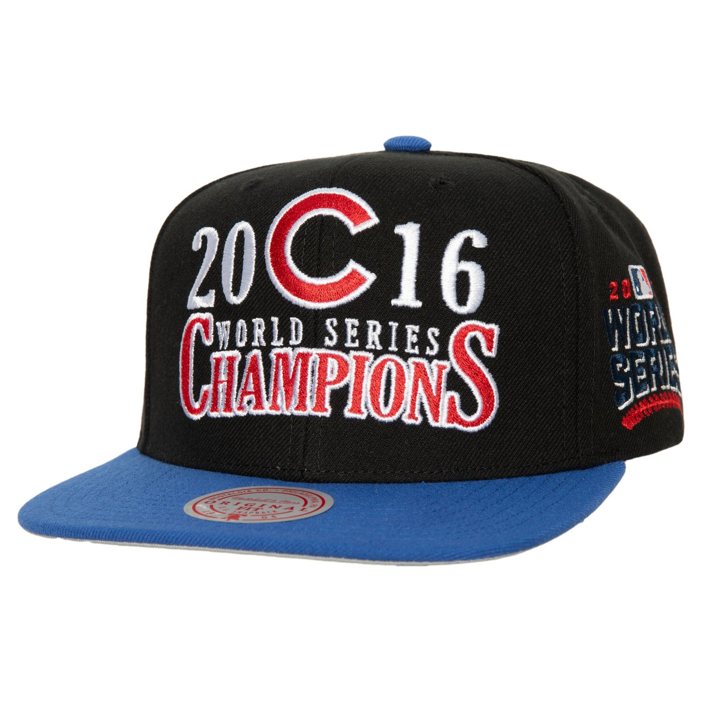 Chicago Cubs Mitchell & Ness World Series Champs Snapback Hat - Black