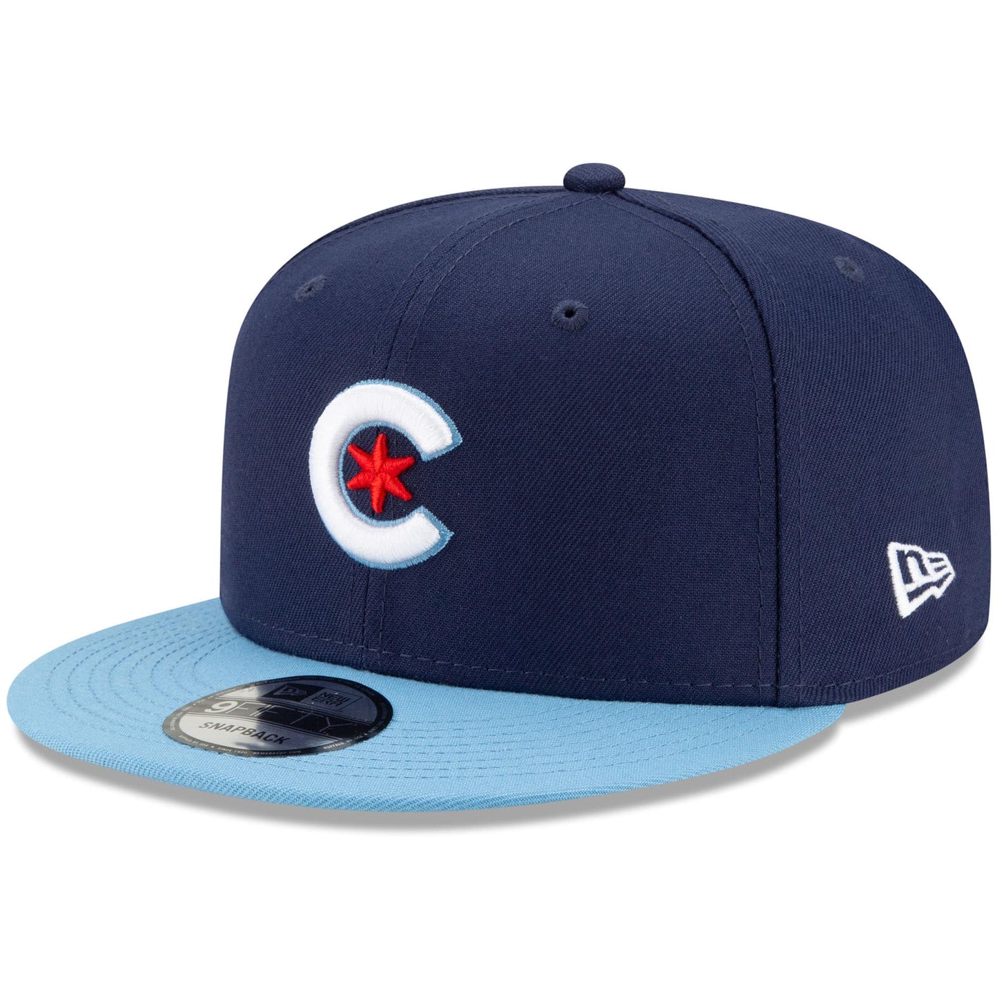 Chicago Cubs New Era 2021 City Connect 9FIFTY Snapback Adjustable Hat - Navy/Light Blue