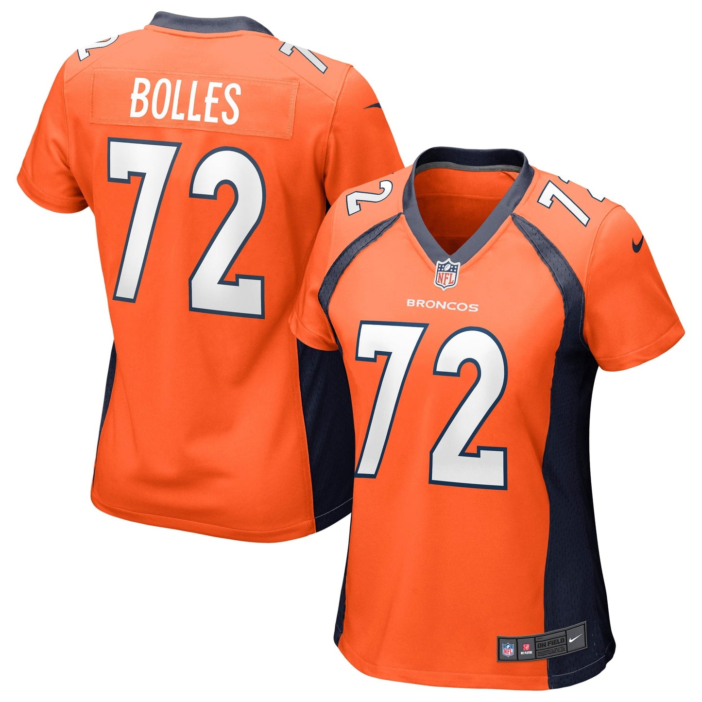Women's Nike Garett Bolles Orange Denver Broncos Game Jersey