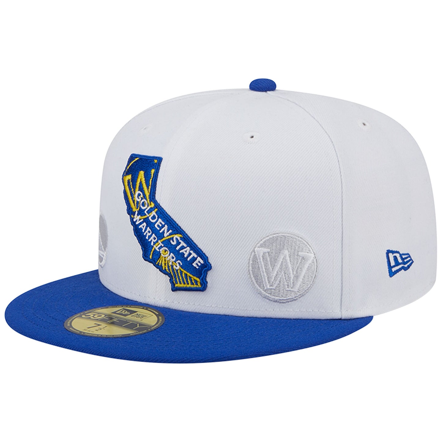 Golden State Warriors New Era State Pride 59FIFTY Fitted Hat - White/Royal