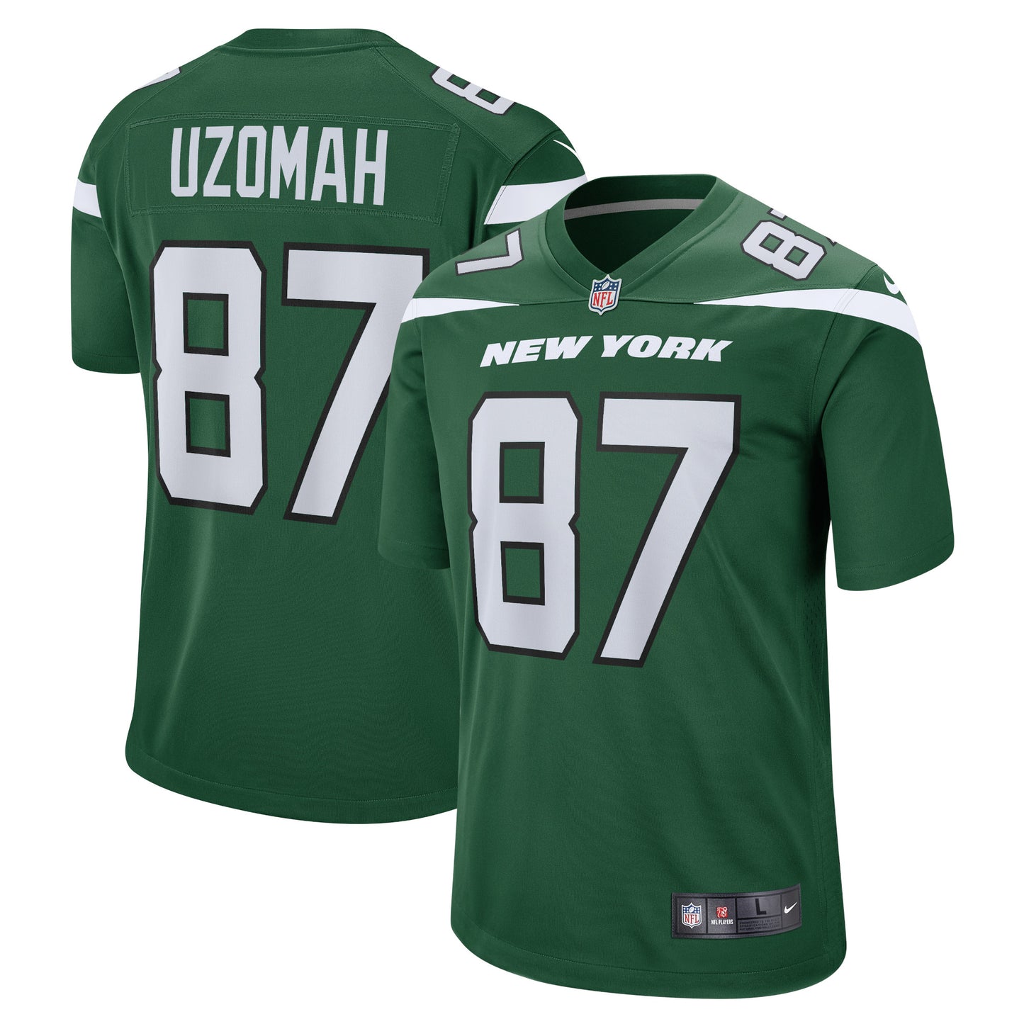 C.J. Uzomah New York Jets Nike Player Game Jersey - Gotham Green