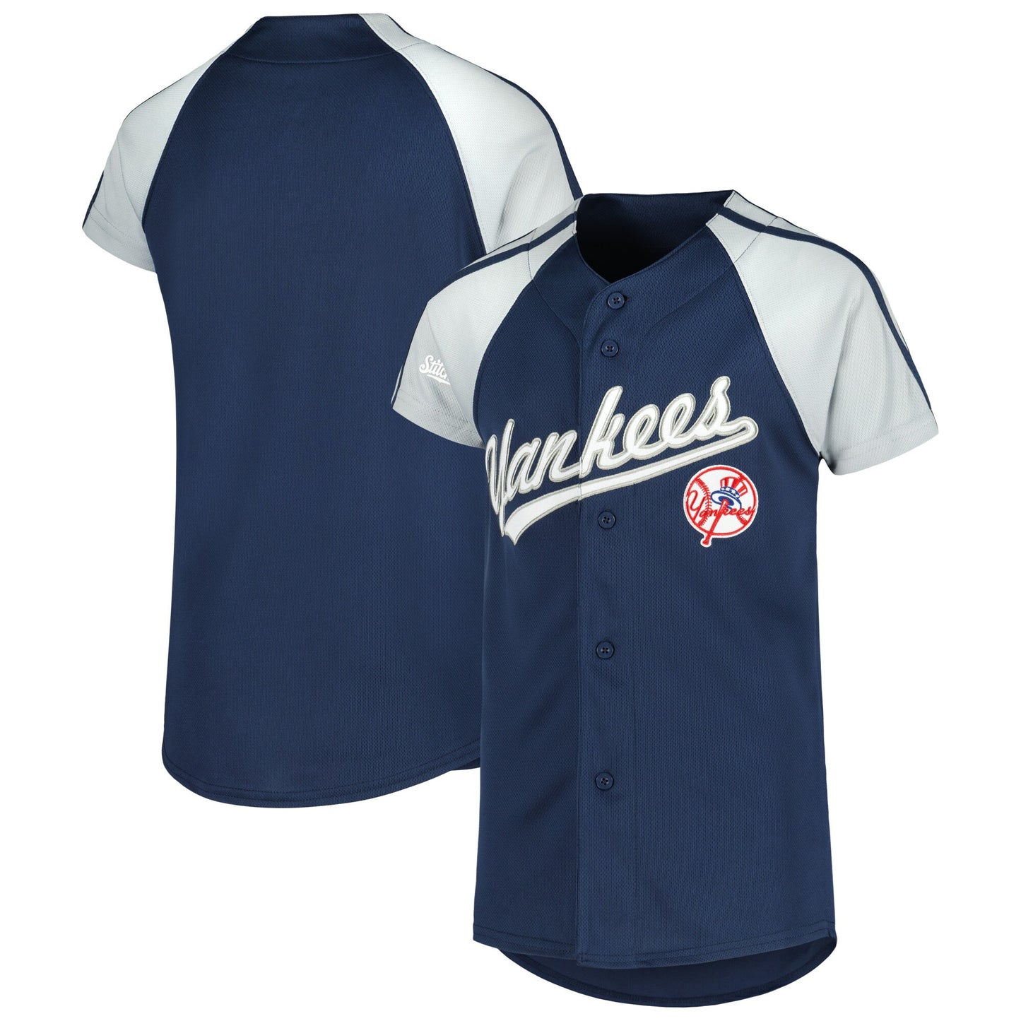 New York Yankees Stitches Youth Team Jersey - Navy/Gray