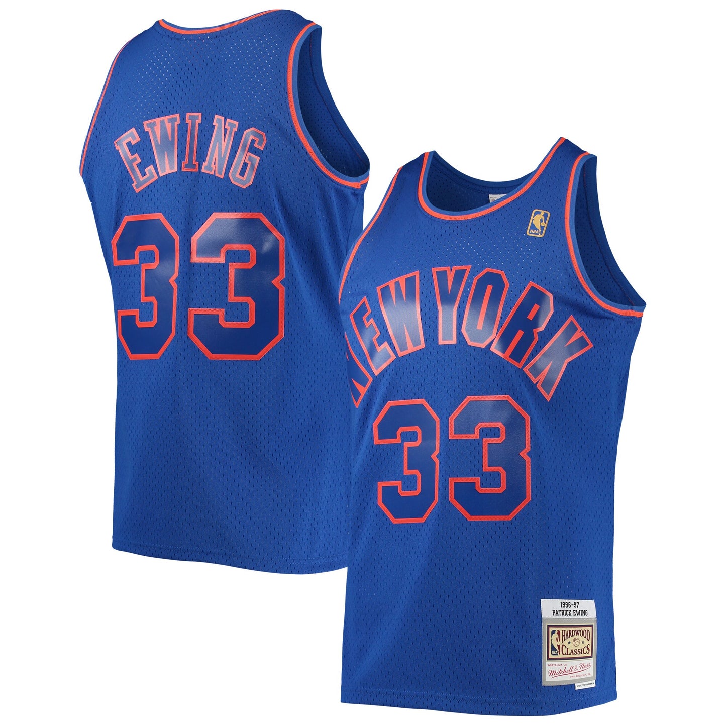 Patrick Ewing New York Knicks Mitchell & Ness 1996-97 Hardwood Classics Swingman Jersey - Blue