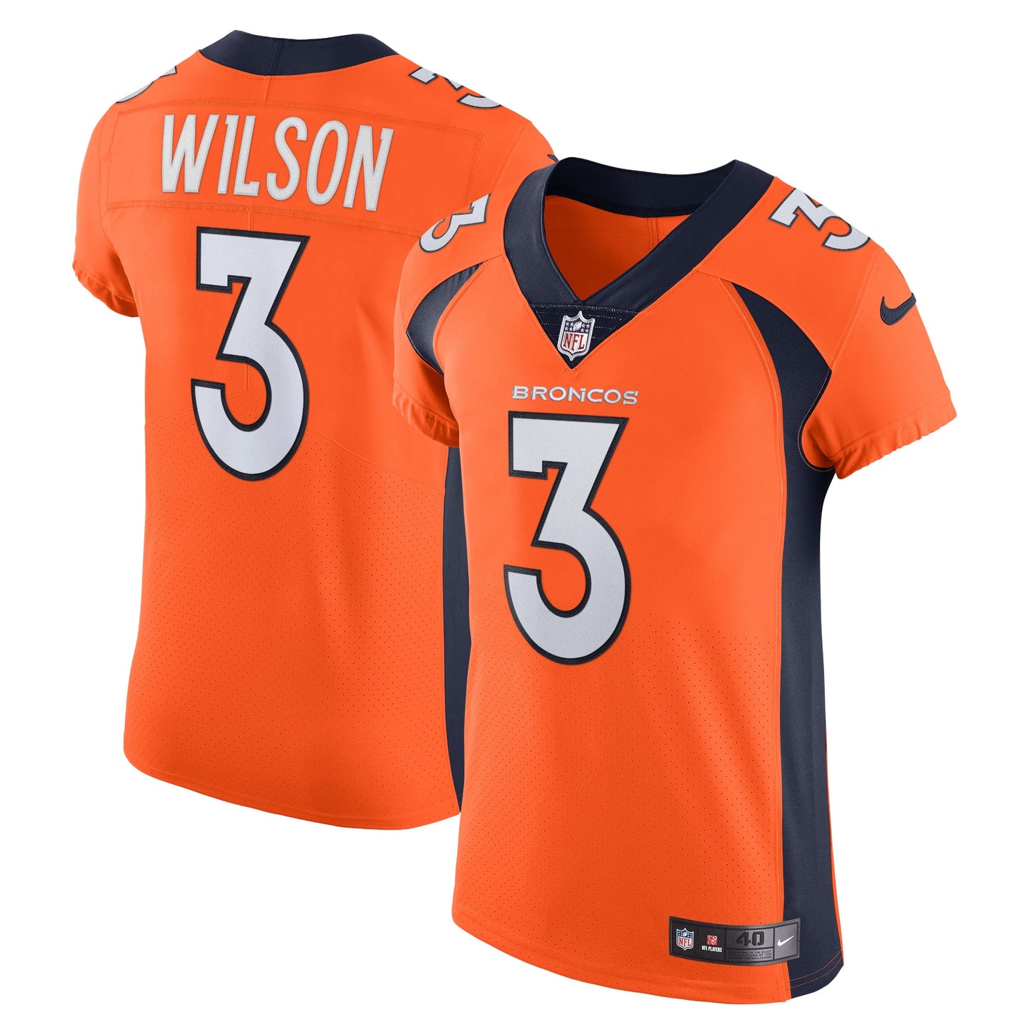Russell Wilson Denver Broncos Nike Vapor Elite Jersey - Orange