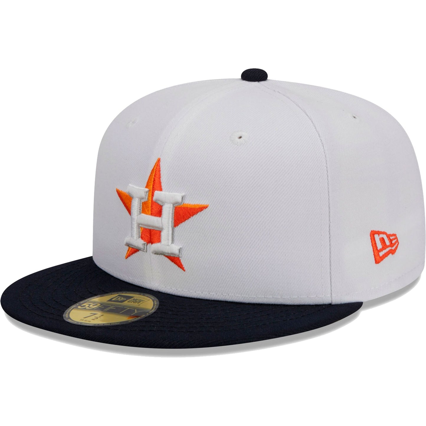 Houston Astros New Era Optic 59FIFTY Fitted Hat - White/Navy