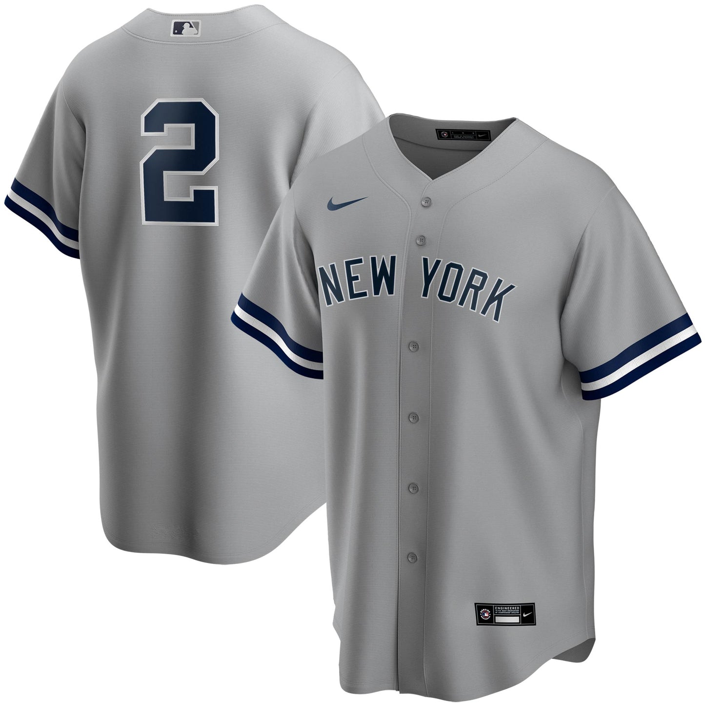 Derek Jeter New York Yankees Nike Road Replica Player Jersey - Gray