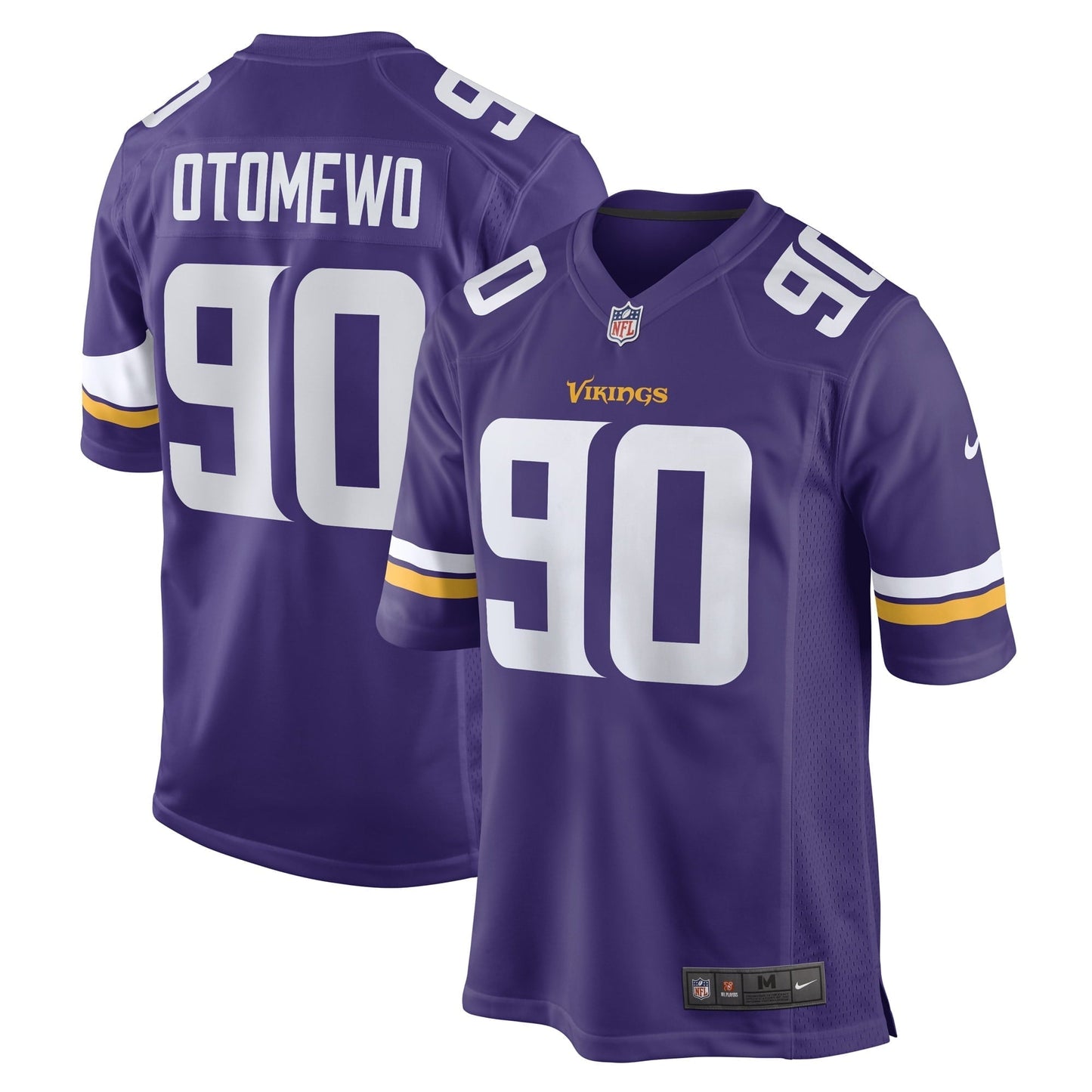 Men's Nike Esezi Otomewo Purple Minnesota Vikings Game Player Jersey
