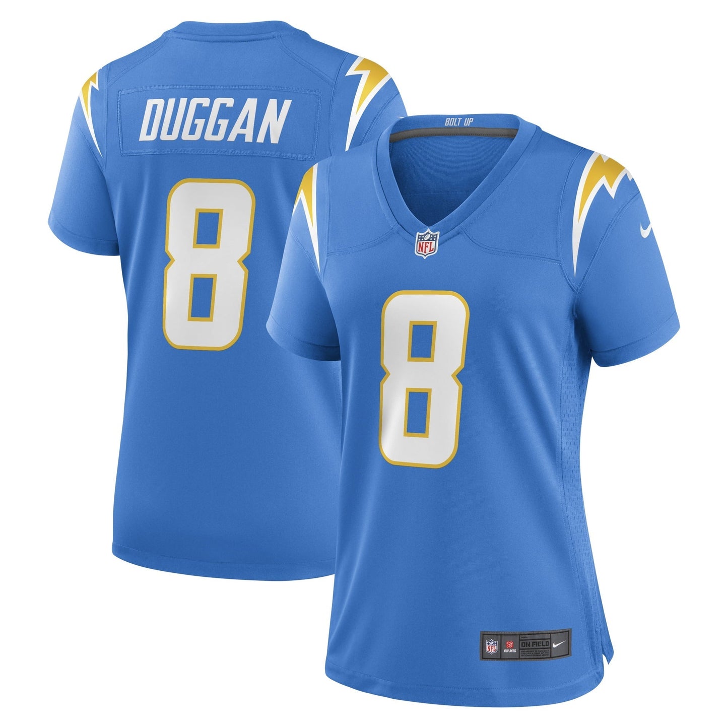 Women's Nike Max Duggan Powder Blue Los Angeles Chargers Team Game Jersey
