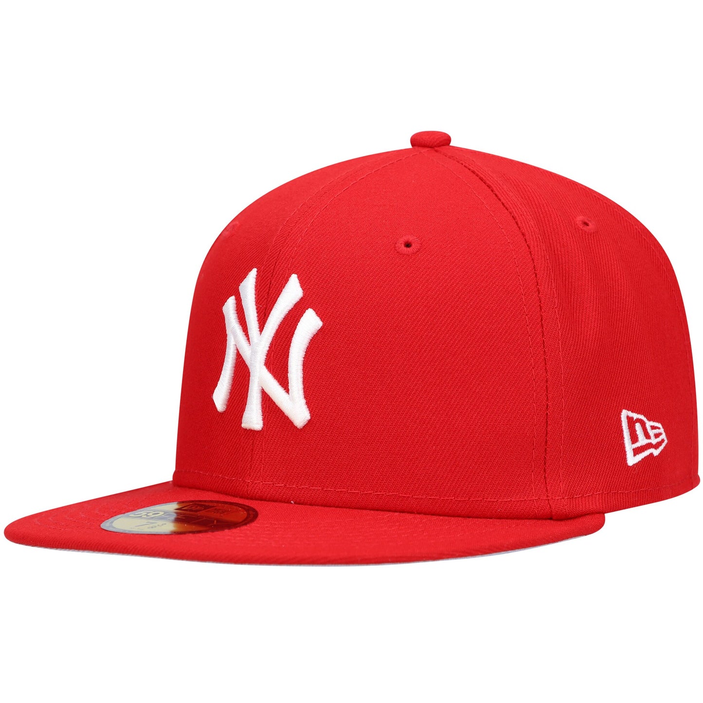New York Yankees New Era White Logo 59FIFTY Fitted Hat - Red