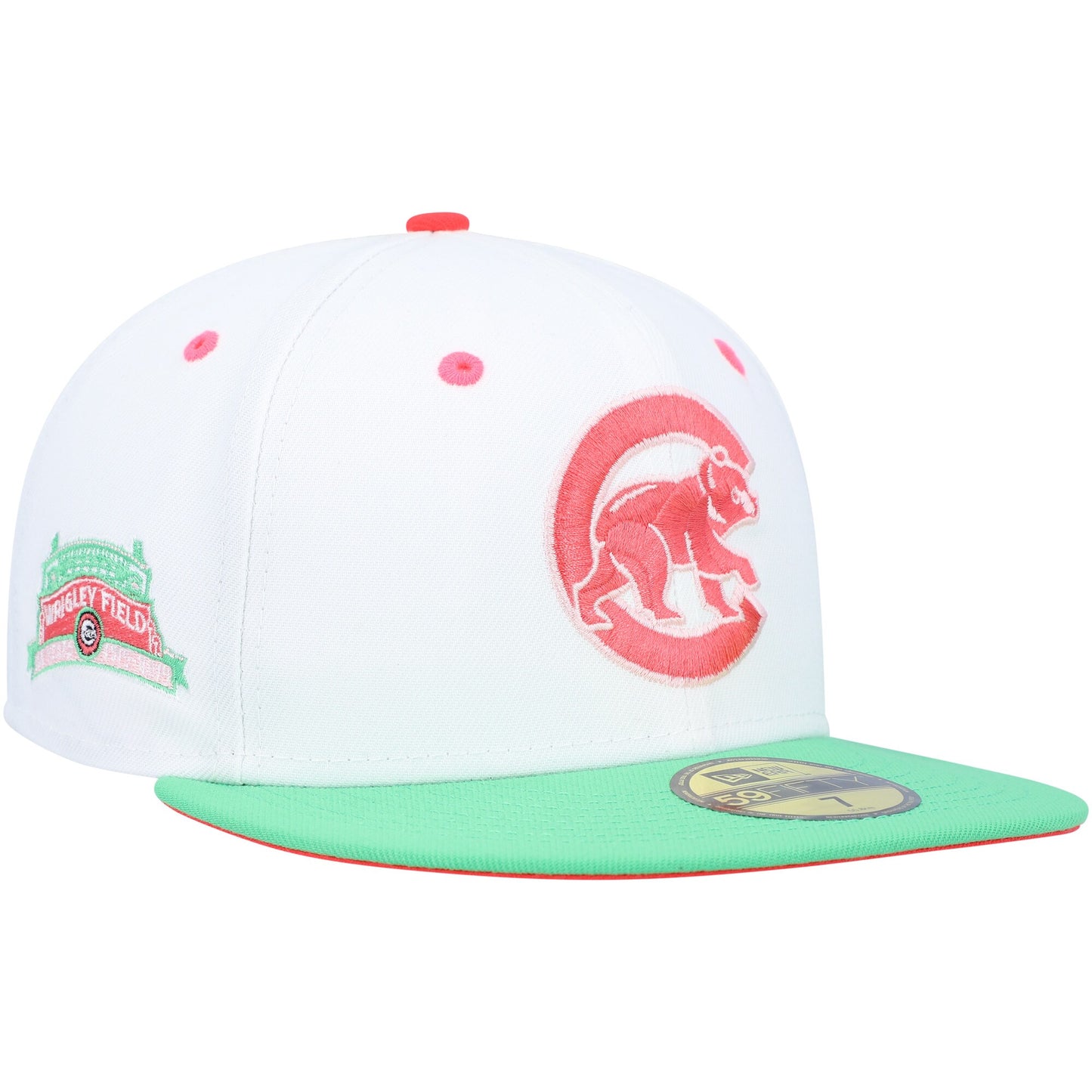 Chicago Cubs New Era Watermelon Lolli 59FIFTY Fitted Hat - White/Green