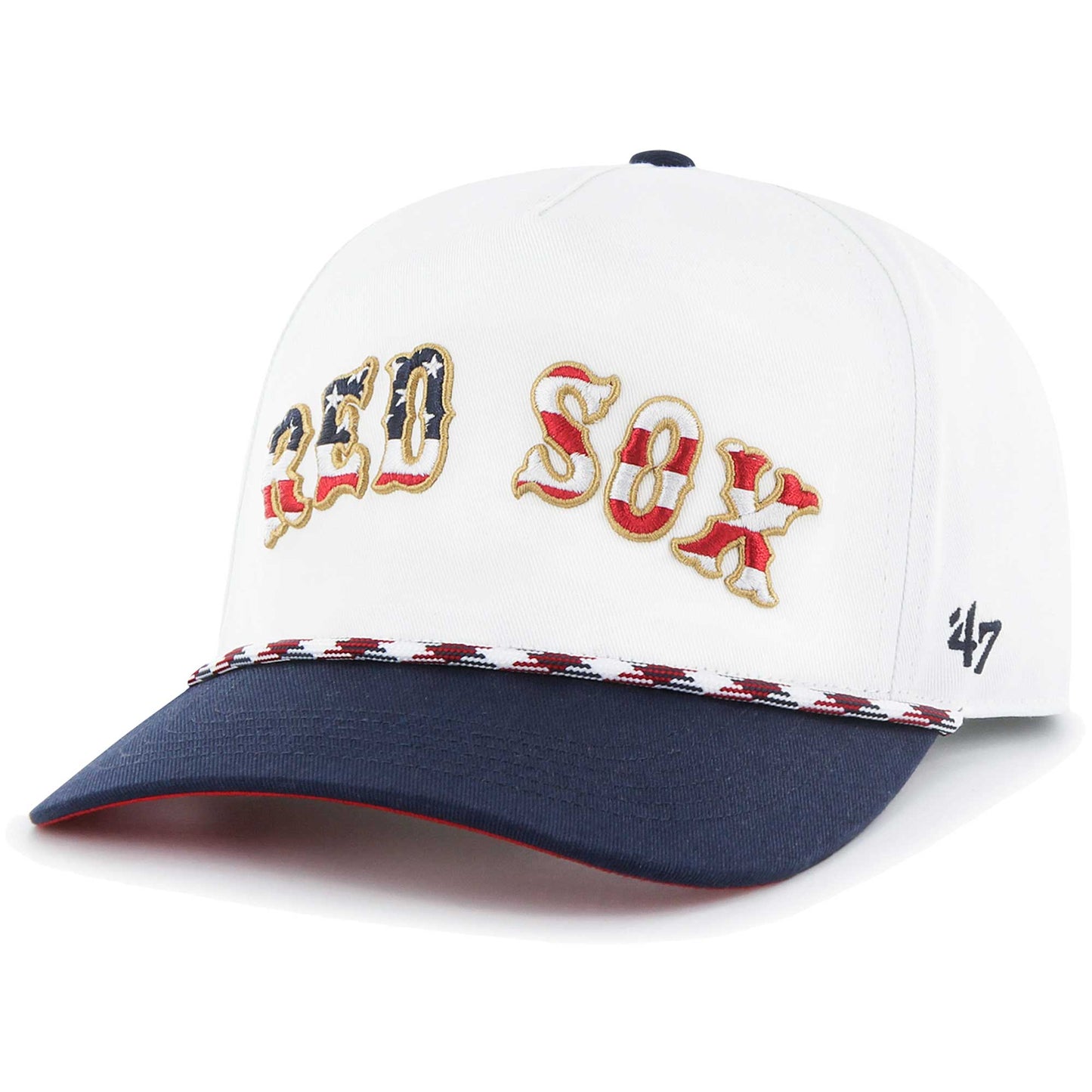 Boston Red Sox '47 Flag Script Hitch Snapback Hat - White